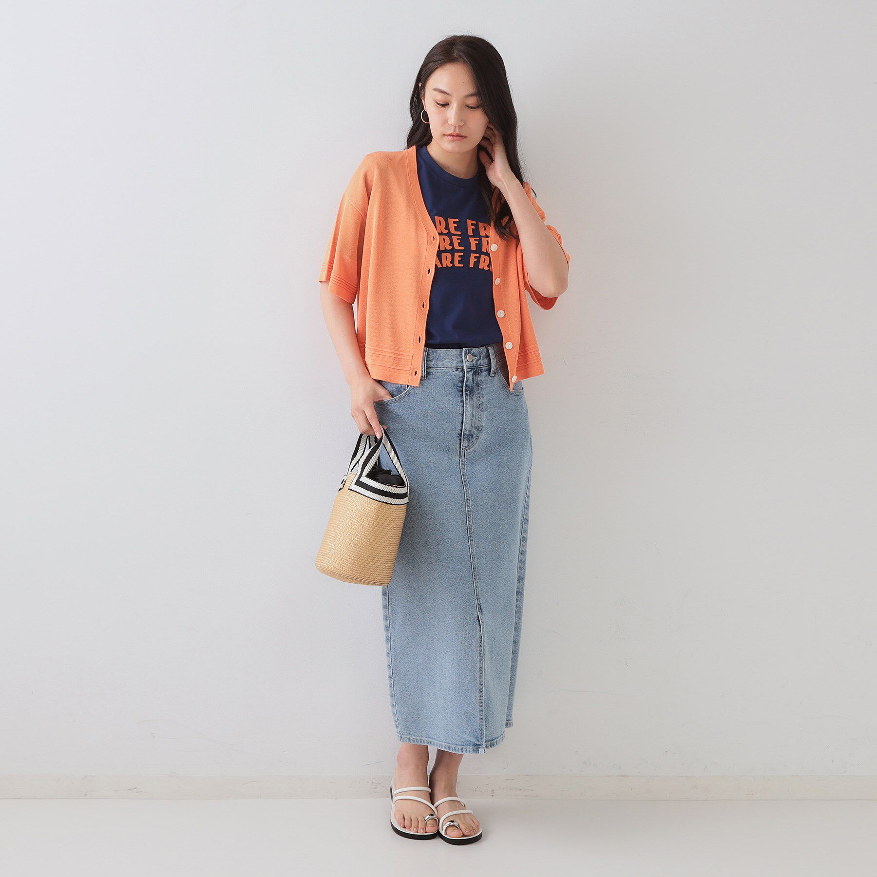 OPAQUE.CLIP「Vネックショートニットカーディガン【洗濯機洗い可/抗ピル】」|カーディガン|