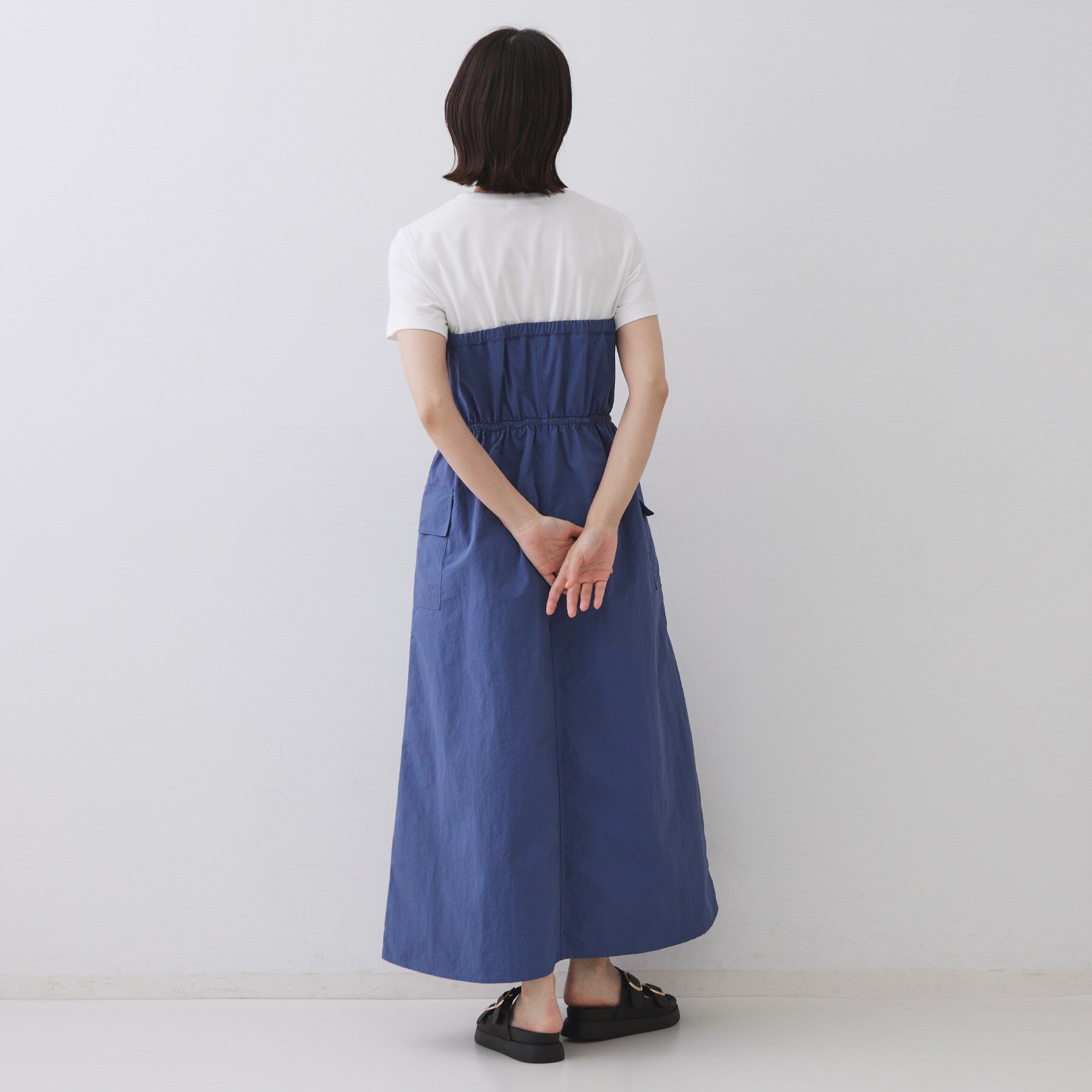 OPAQUE.CLIP「ドッキングワンピース【洗濯機洗い可】」|ワンピース|