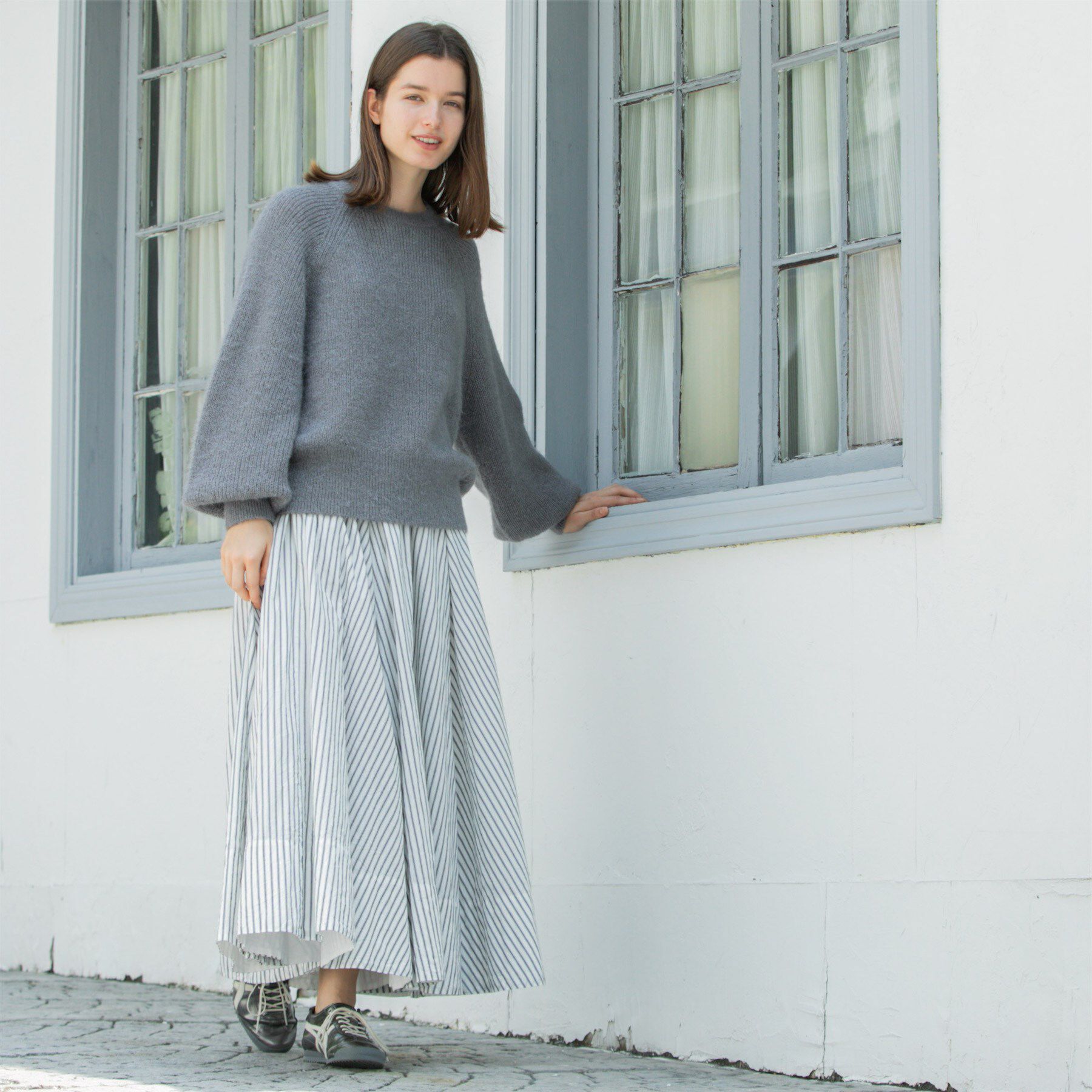 OPAQUE.CLIP「クリアシャギークルーネックニット【洗える】」|ニット・セーター|