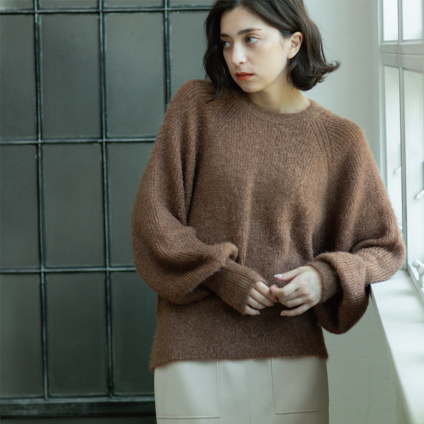 OPAQUE.CLIP「クリアシャギークルーネックニット【洗える】」|ニット・セーター|