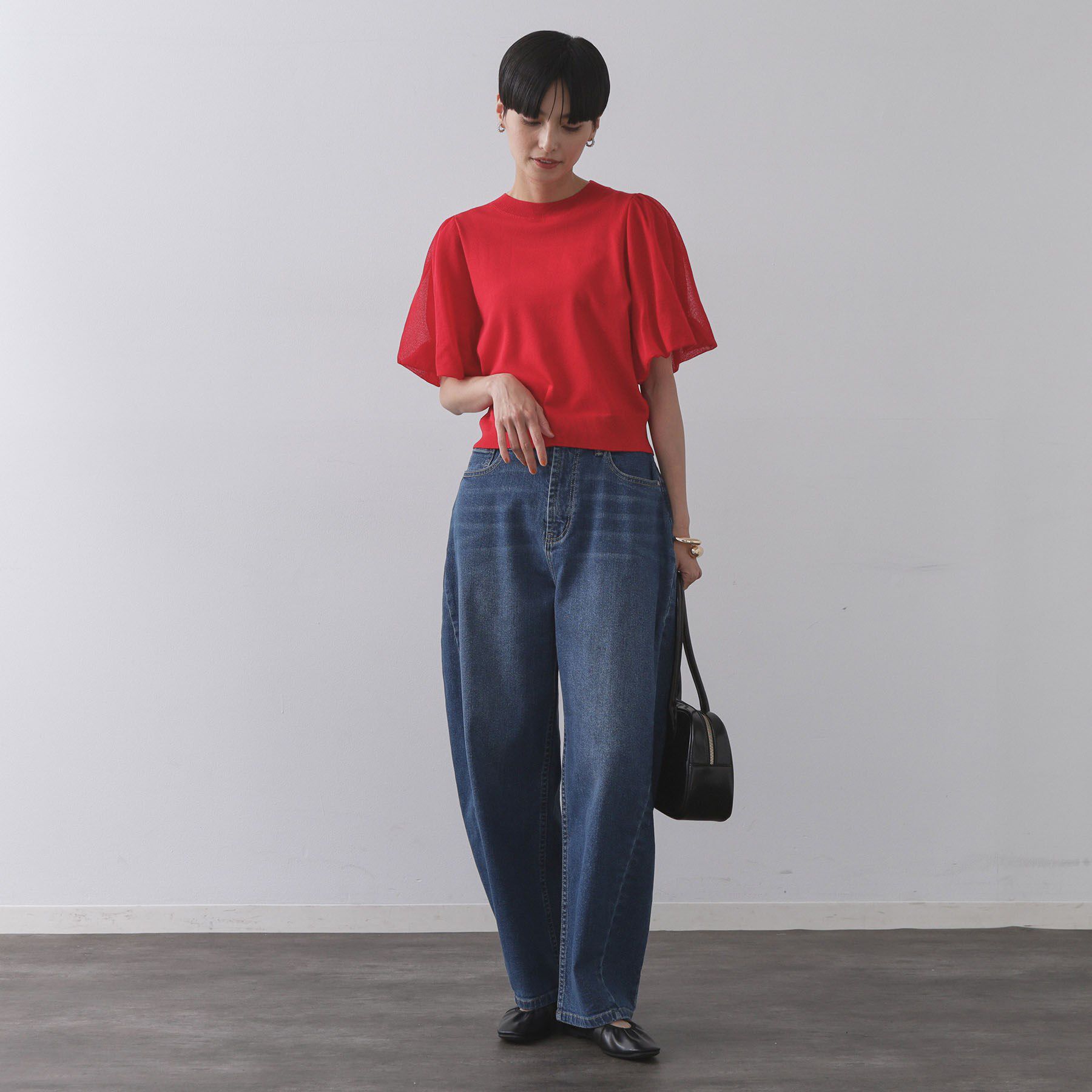 OPAQUE.CLIP「バルーンスリーブニット【洗濯機洗い可】」|ニット・セーター|