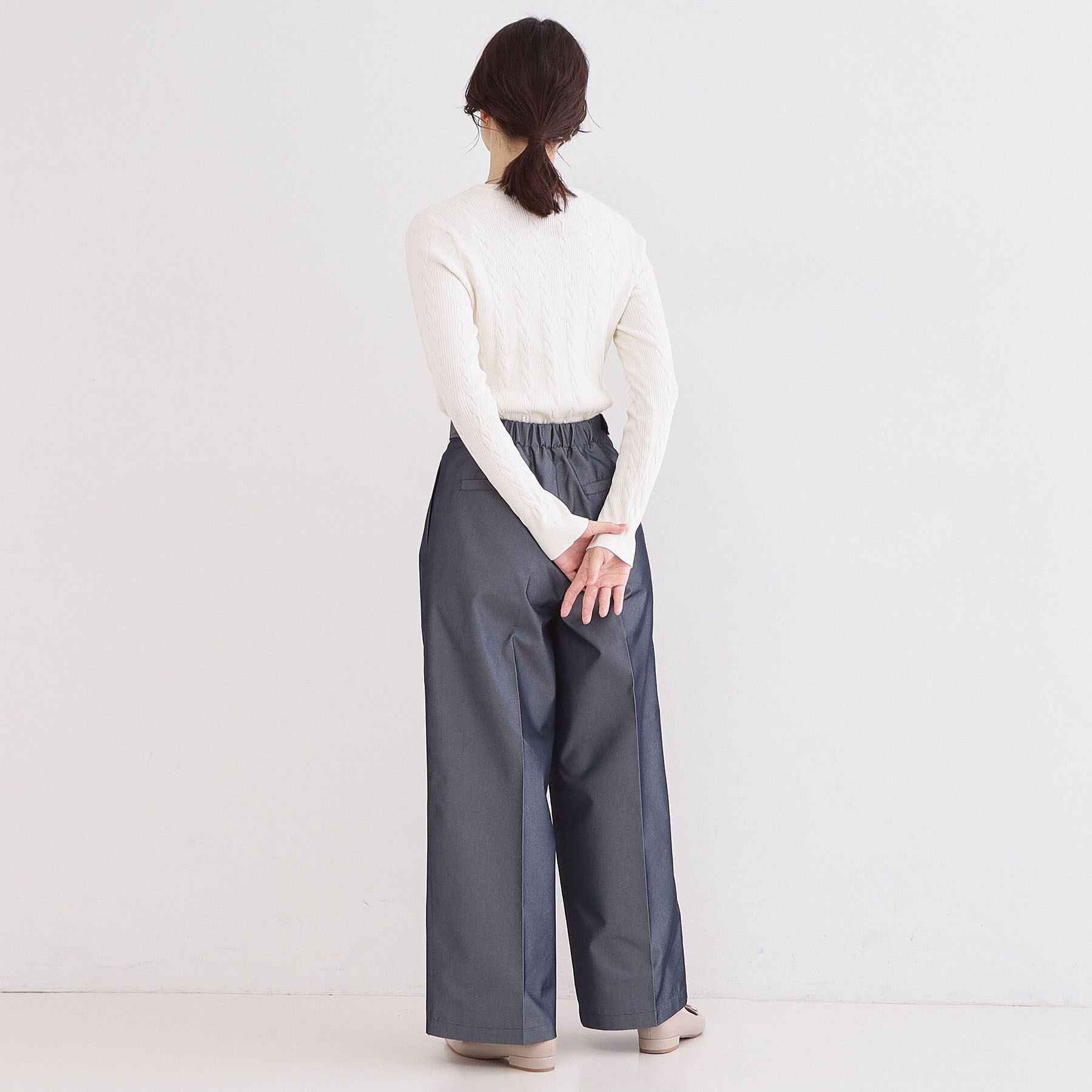 OPAQUE.CLIP「ケーブル編みニット【洗濯機OK】」|ニット・セーター|