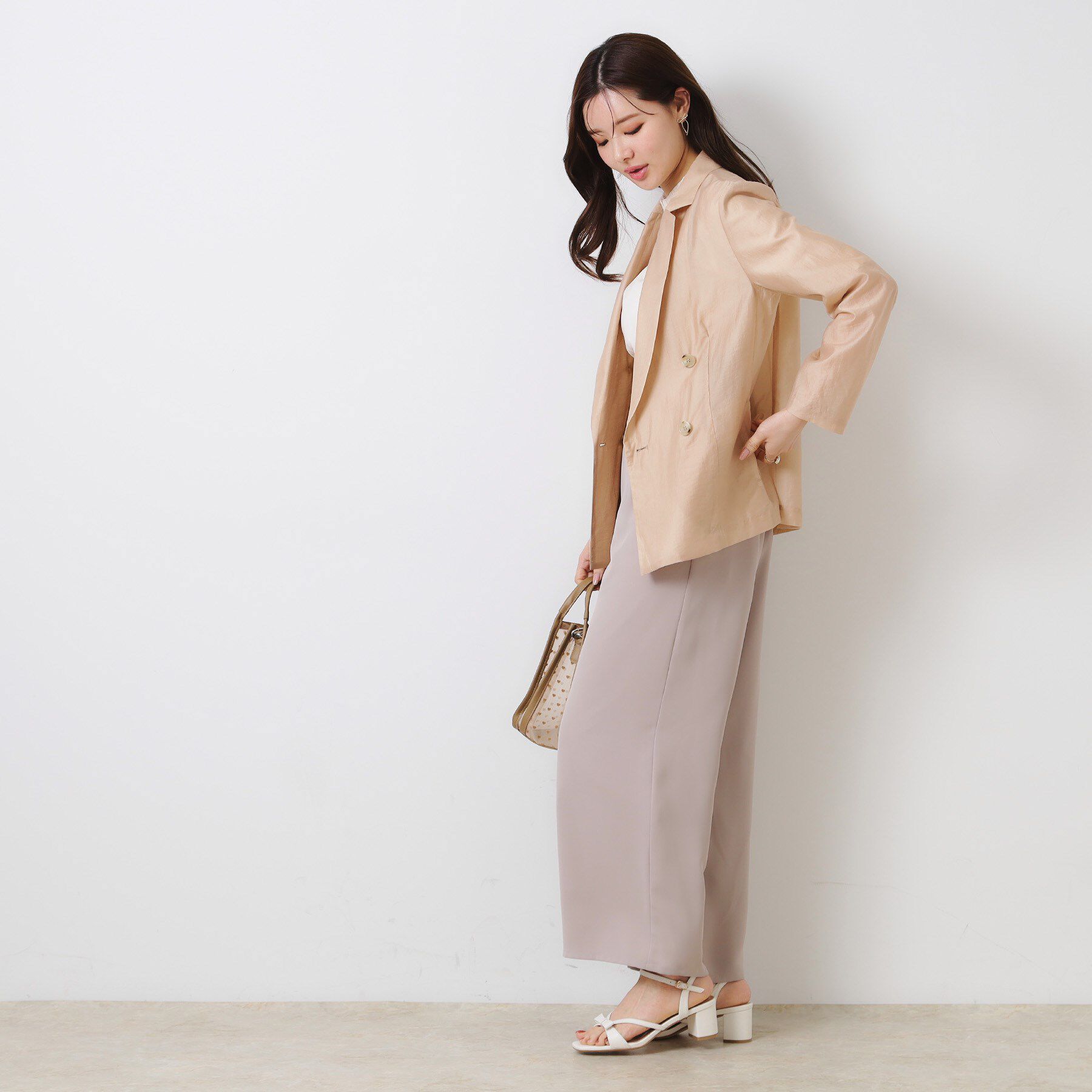 Couture broach「【オシャレな透け感・通勤】シアージャケット」|テーラードジャケット|