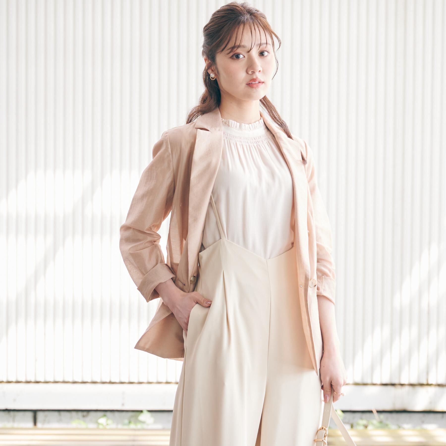 Couture broach「【オシャレな透け感・通勤】シアージャケット」|テーラードジャケット|