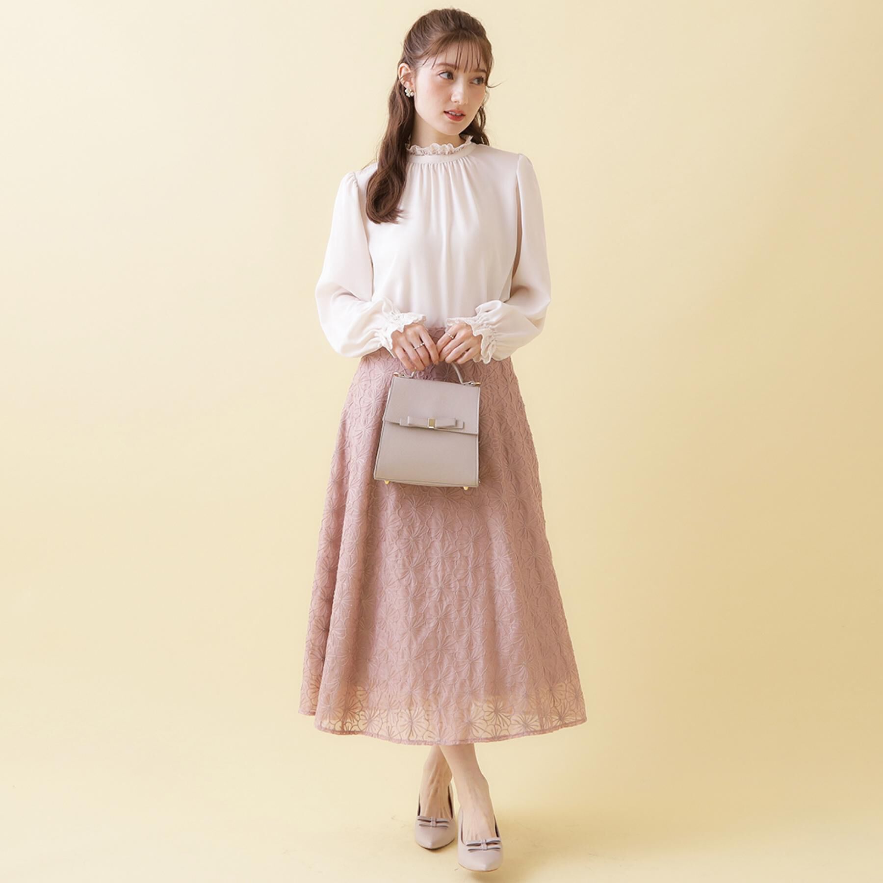 Couture broach「【2WAY・ハレの日・通勤】エンブロレースブラウス」|シャツ・ブラウス|