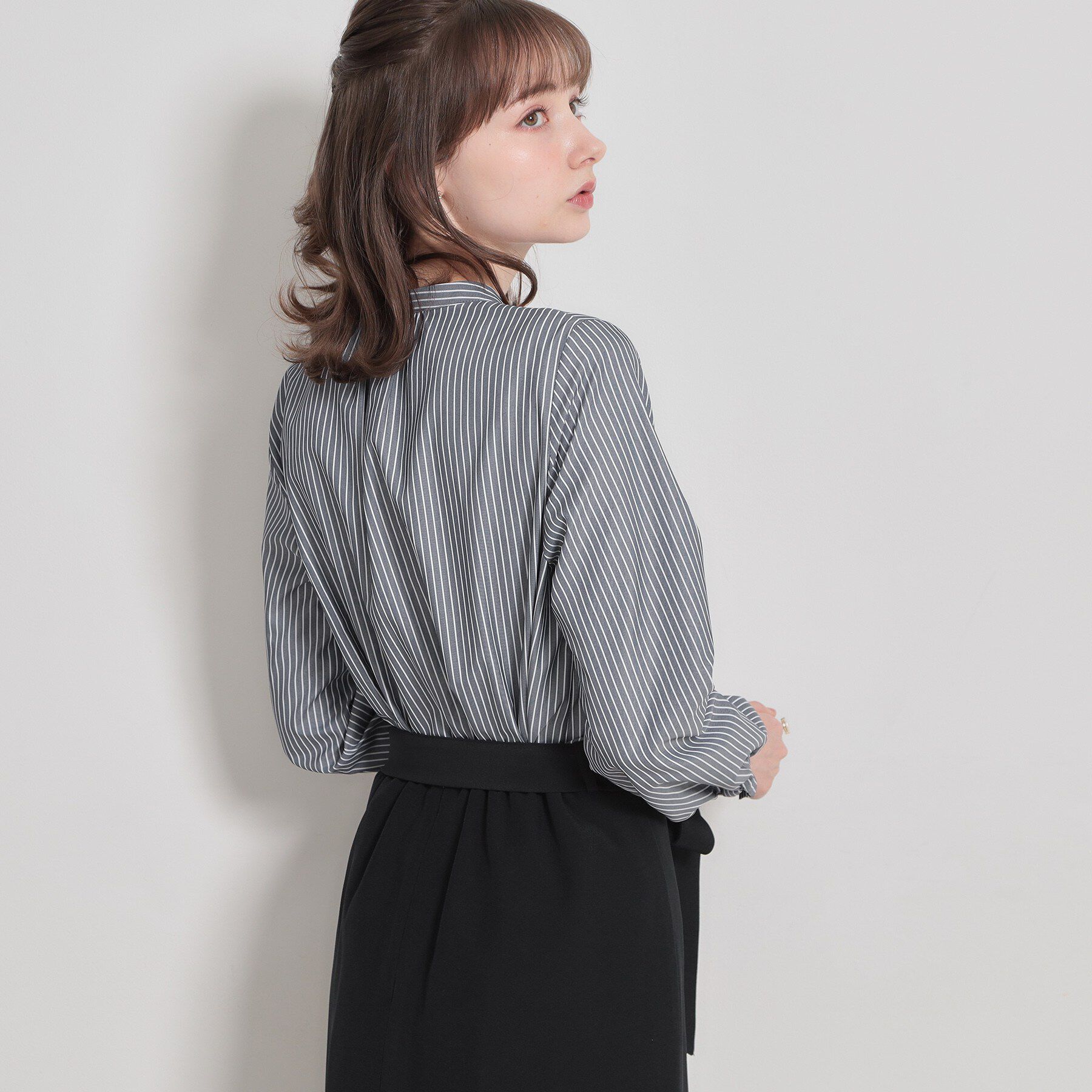 Couture broach「ストライプフリルBL」|シャツ・ブラウス|