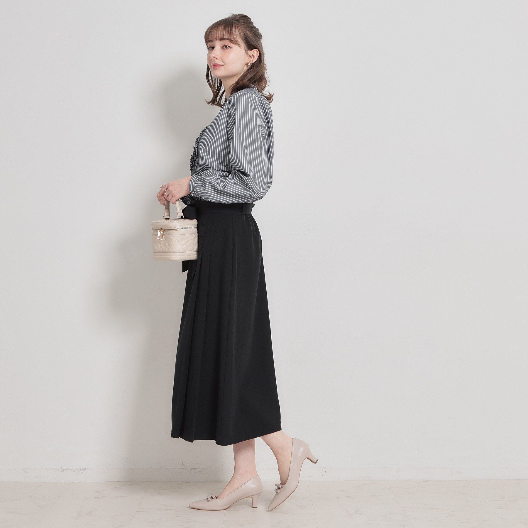 Couture broach「ストライプフリルBL」|シャツ・ブラウス|