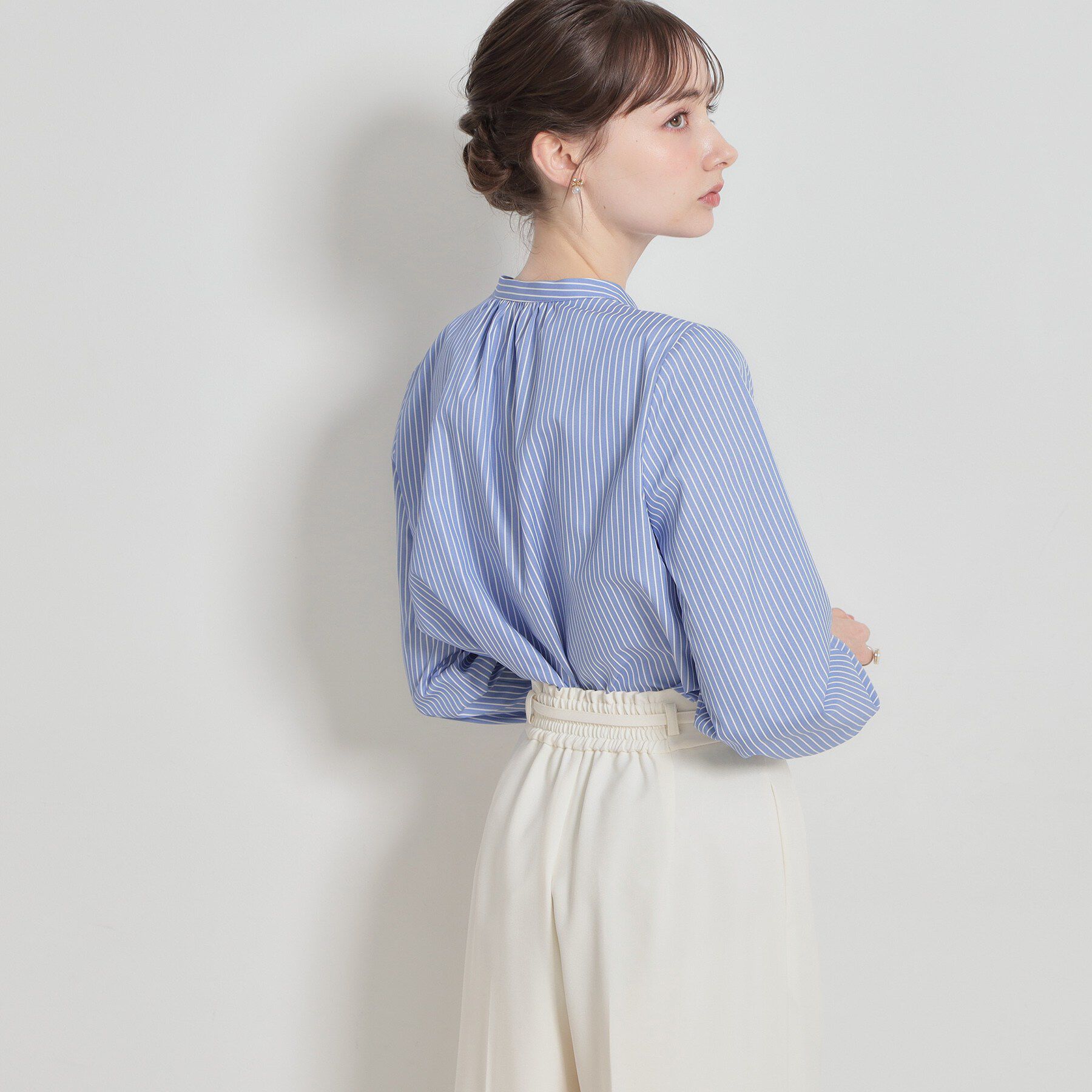 Couture broach「ストライプフリルBL」|シャツ・ブラウス|