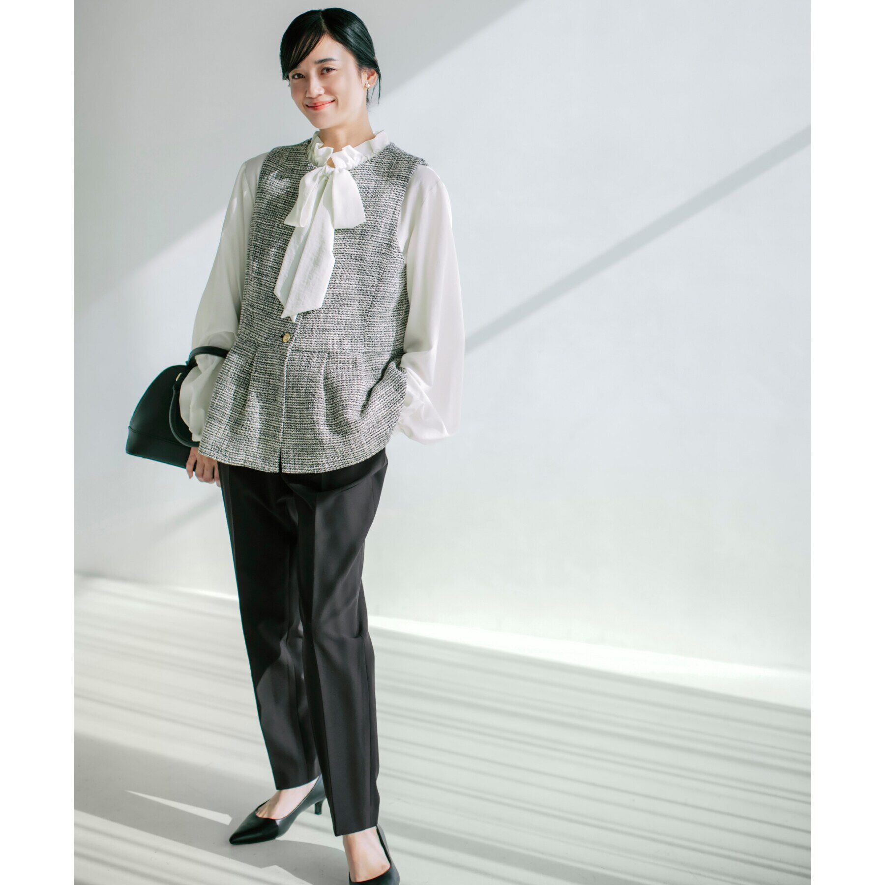 THE SHOP TK「【汚れ防止/シワになりにくい/セレモニー/通勤】ダブルクロステーパードパンツ/洗える/サスティナブル」|その他|