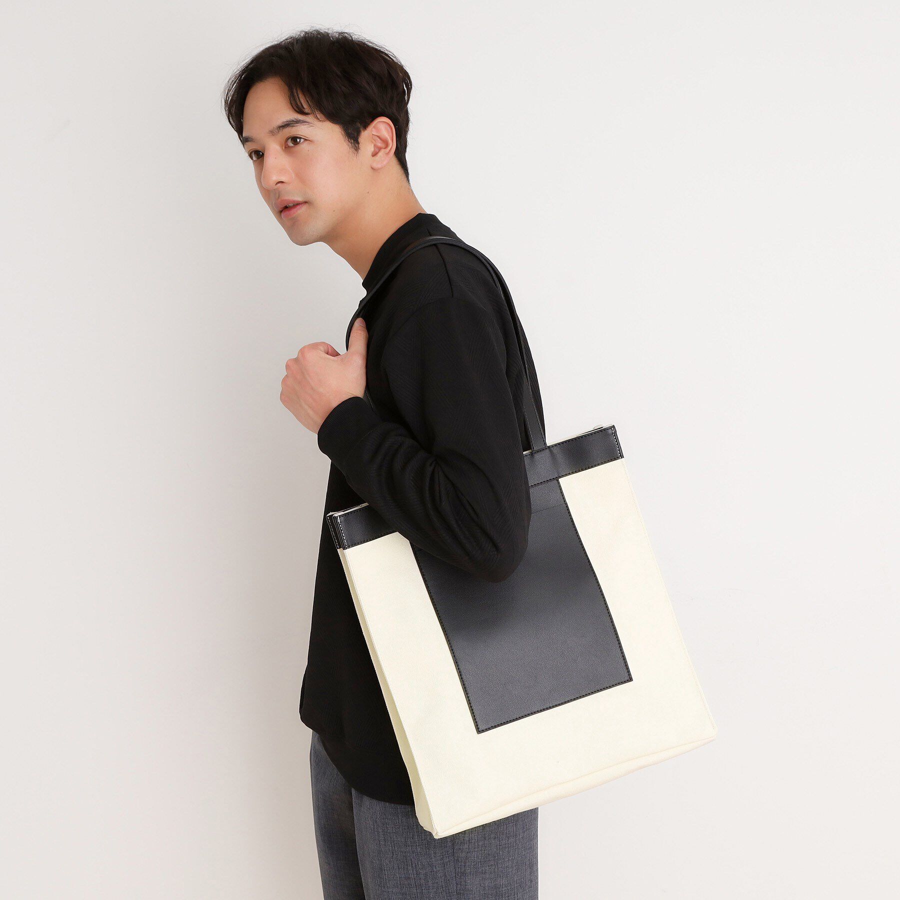 THE SHOP TK「BOUOキャンバススクエアトート」|トートバッグ|