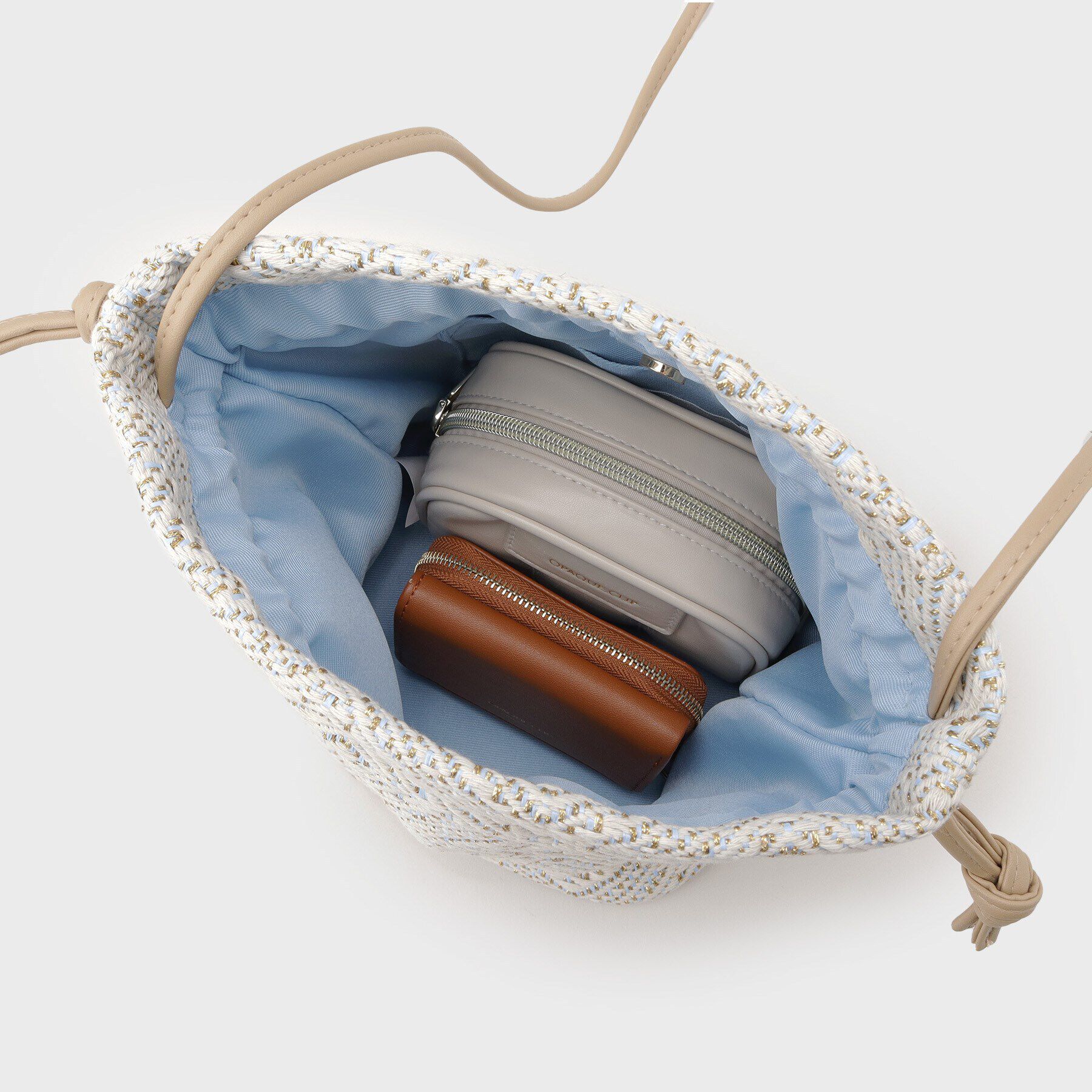 THE SHOP TK「ラメ幾何柄ショルダー巾着バッグ」|ショルダー・メッセンジャー|