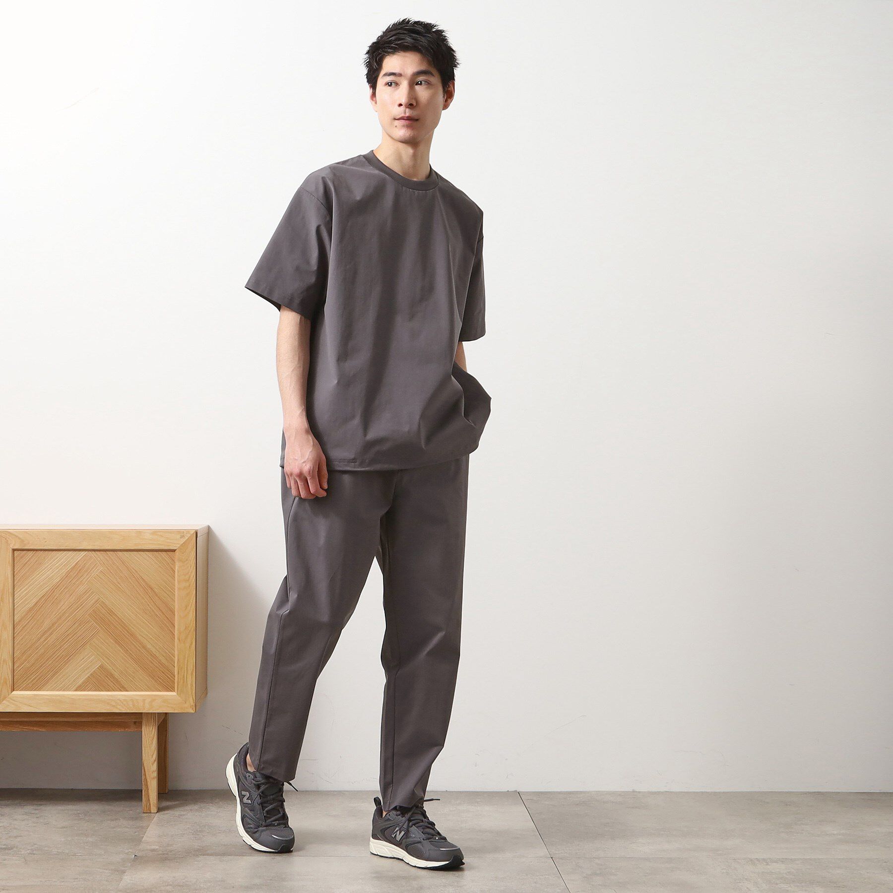 THE SHOP TK「パーフェクテックスピンドル半袖Tシャツ【セットアップ可/吸水速乾/UVカット/アンチピリング】」|Tシャツ・カットソー|