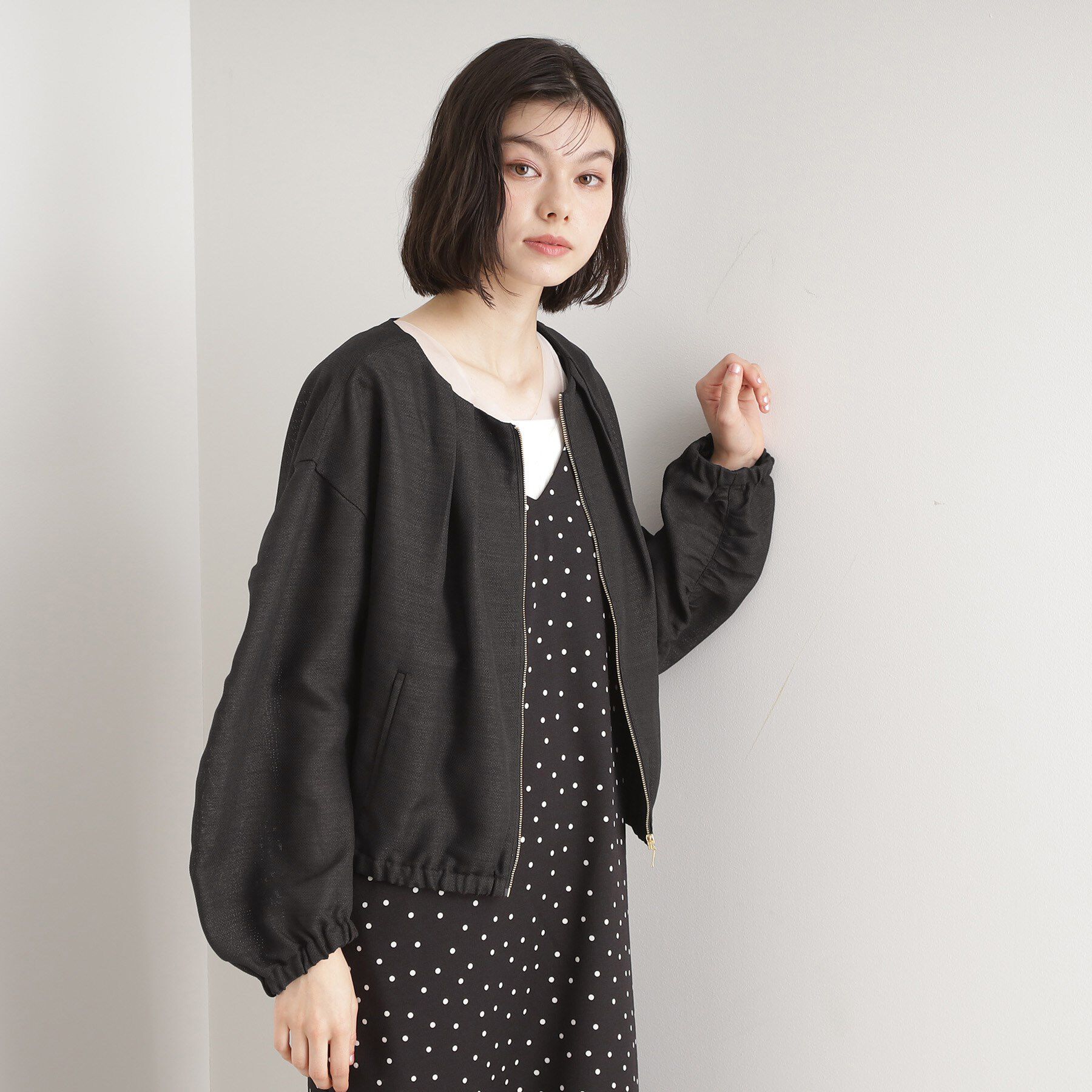 THE SHOP TK「パナマメッシュブルゾン【洗える】」|ブルゾン・スタジャン|