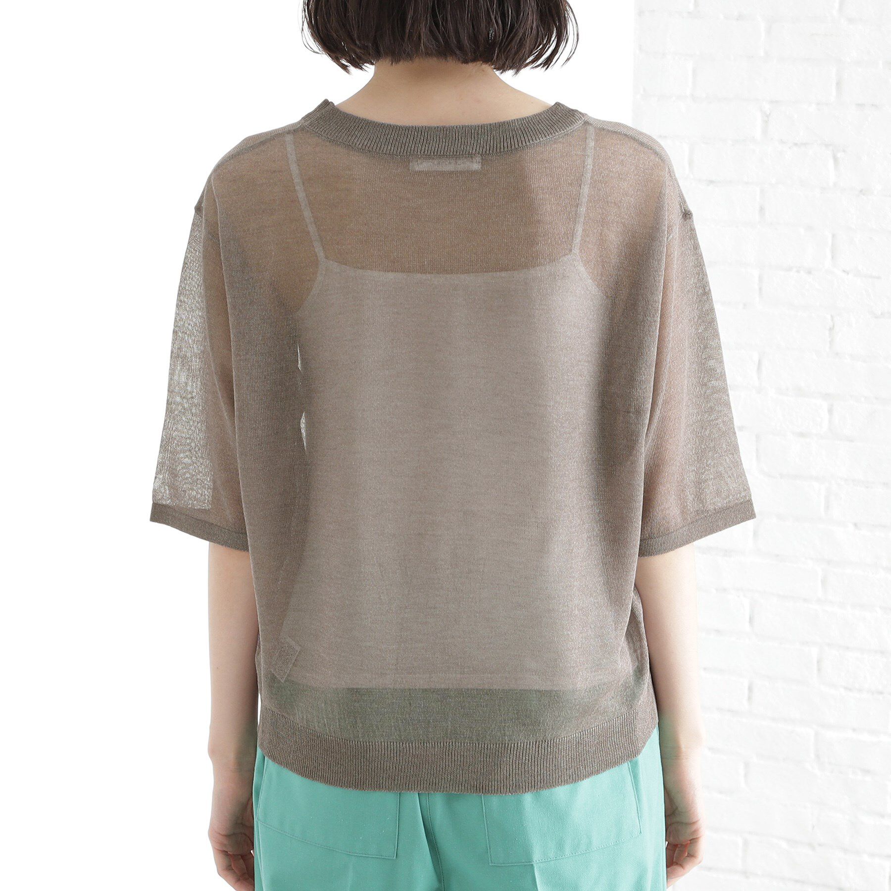 THE SHOP TK「光沢シアーロゴプルオーバー【洗える】」|Tシャツ・カットソー|