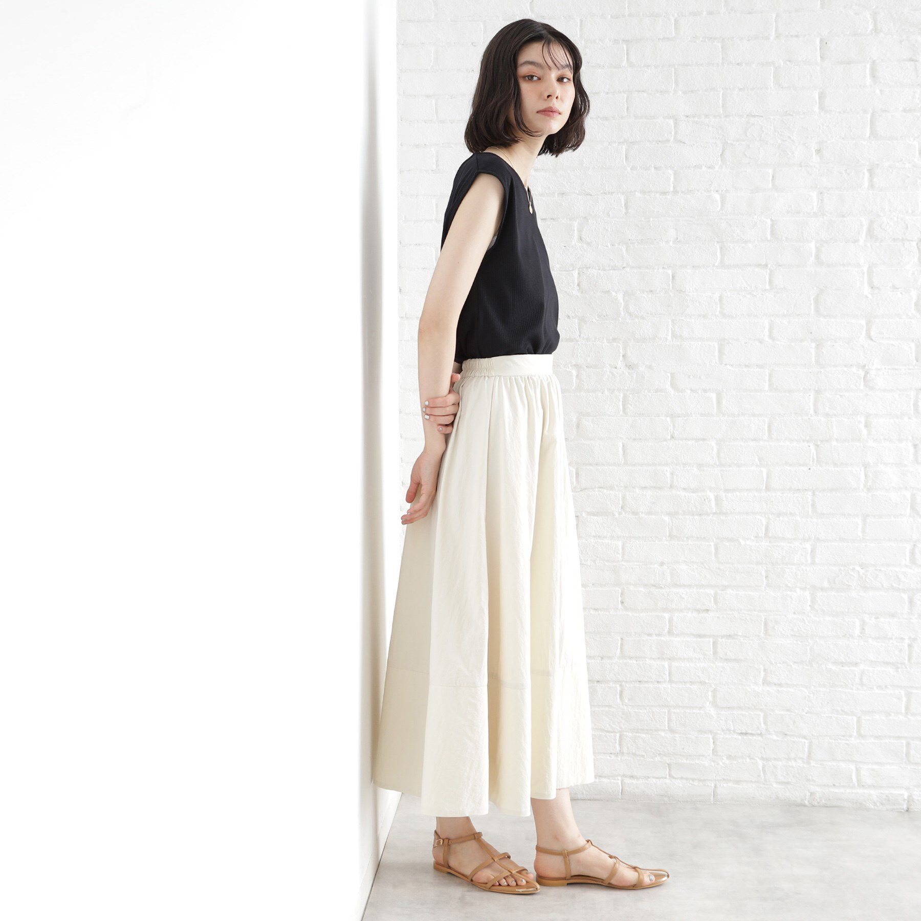 THE SHOP TK「前後2WAYワイドリブタンク【洗濯機OK】」|キャミソール|