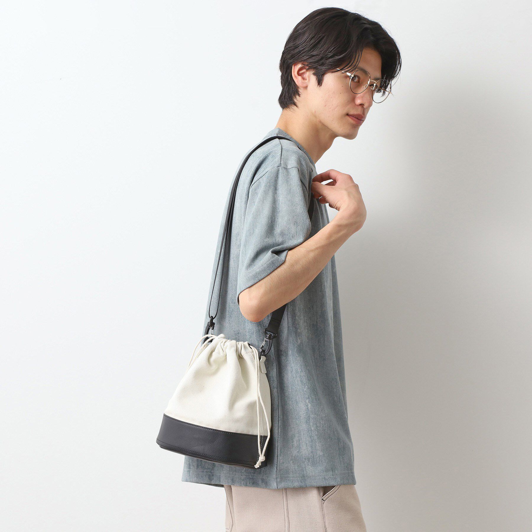 THE SHOP TK「BOUOキャンバス巾着ショルダー」|ショルダー・メッセンジャー|