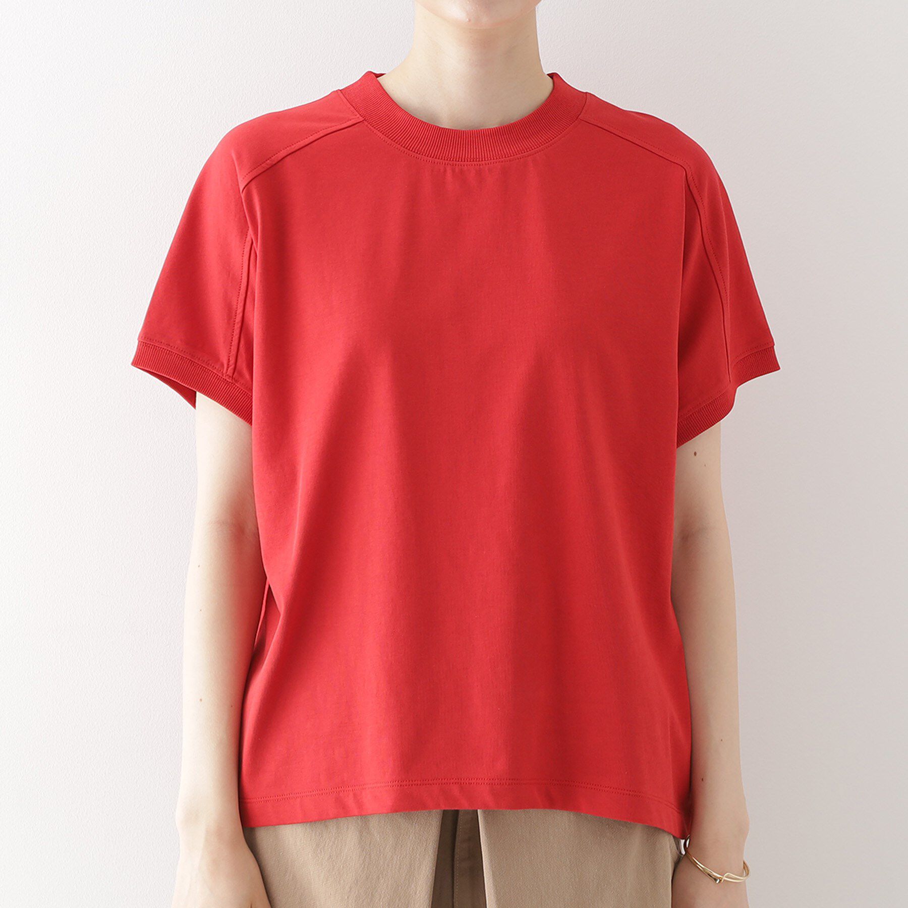 THE SHOP TK「フレンチ袖プルオーバー【毛玉になりにくい/接触冷感/UV/洗濯機OK】」|Tシャツ・カットソー|