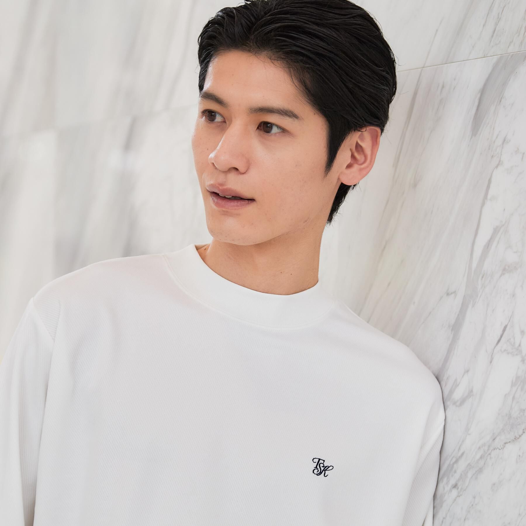 THE SHOP TK「ビジネス兼用 カルゼモックネック 洗濯機ok」|Tシャツ・カットソー|