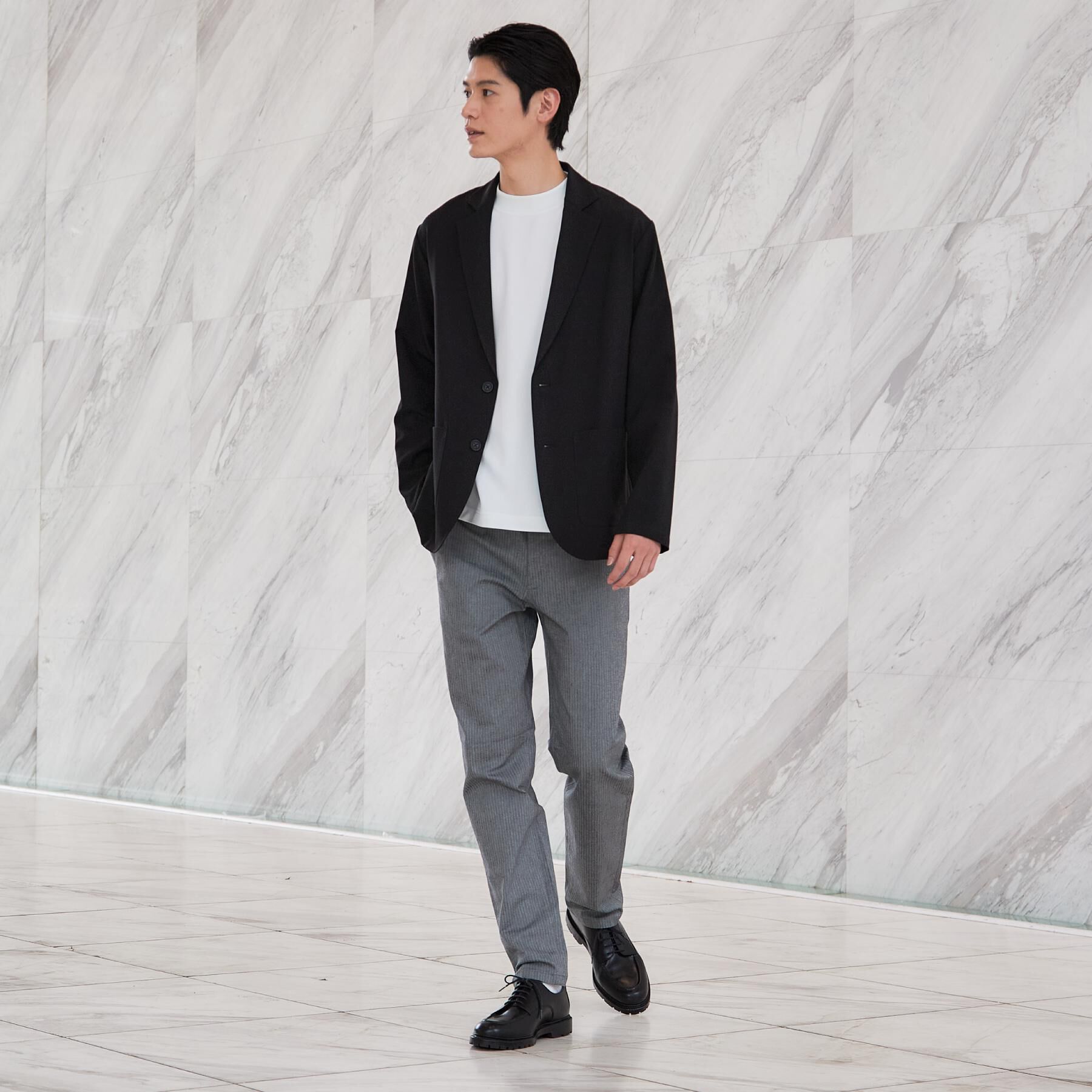 THE SHOP TK「ビジネス兼用 カルゼモックネック 洗濯機ok」|Tシャツ・カットソー|