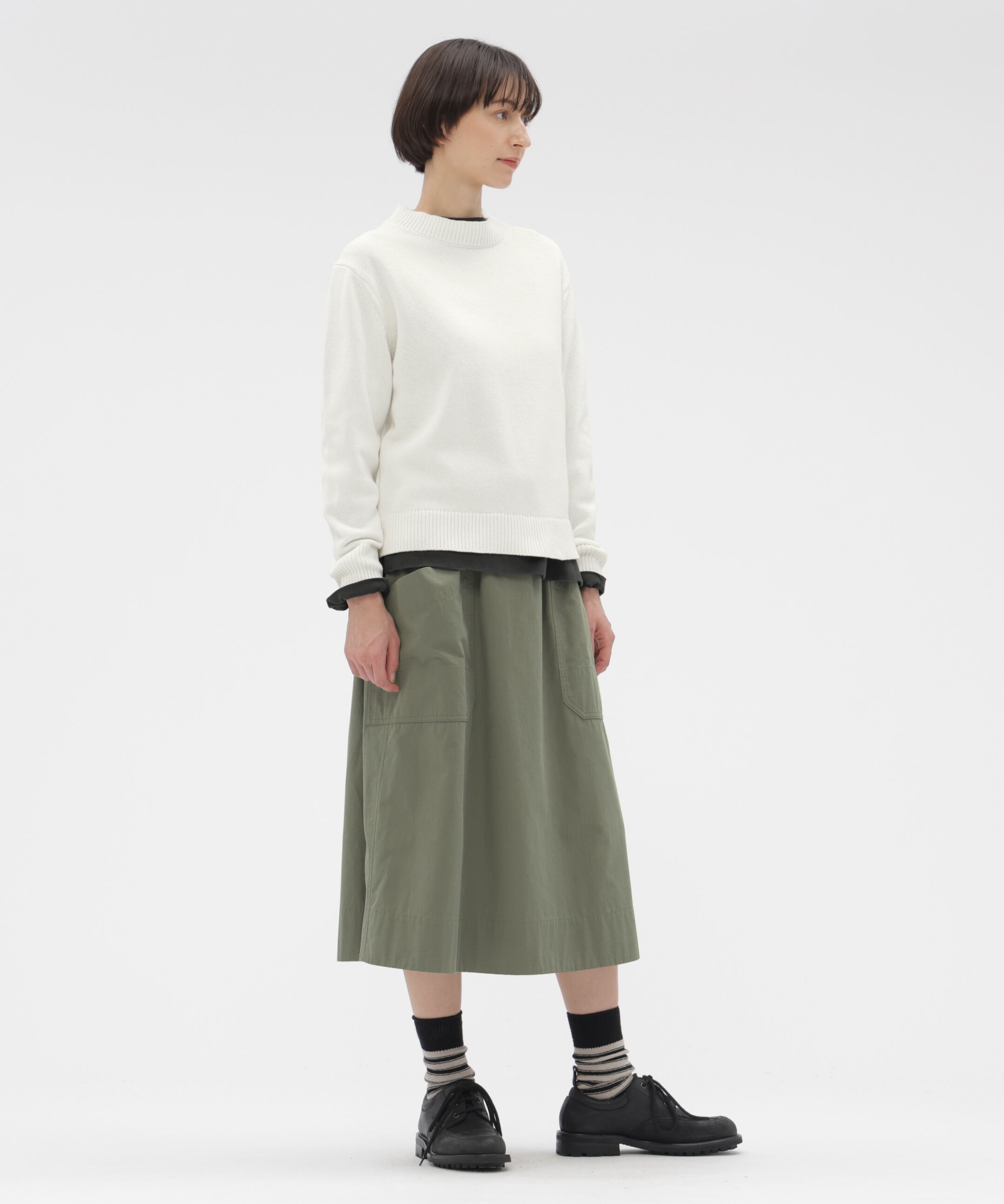 MHL.「COTTON CUPRA PLAINWEAVE SKIRT」|スカート|