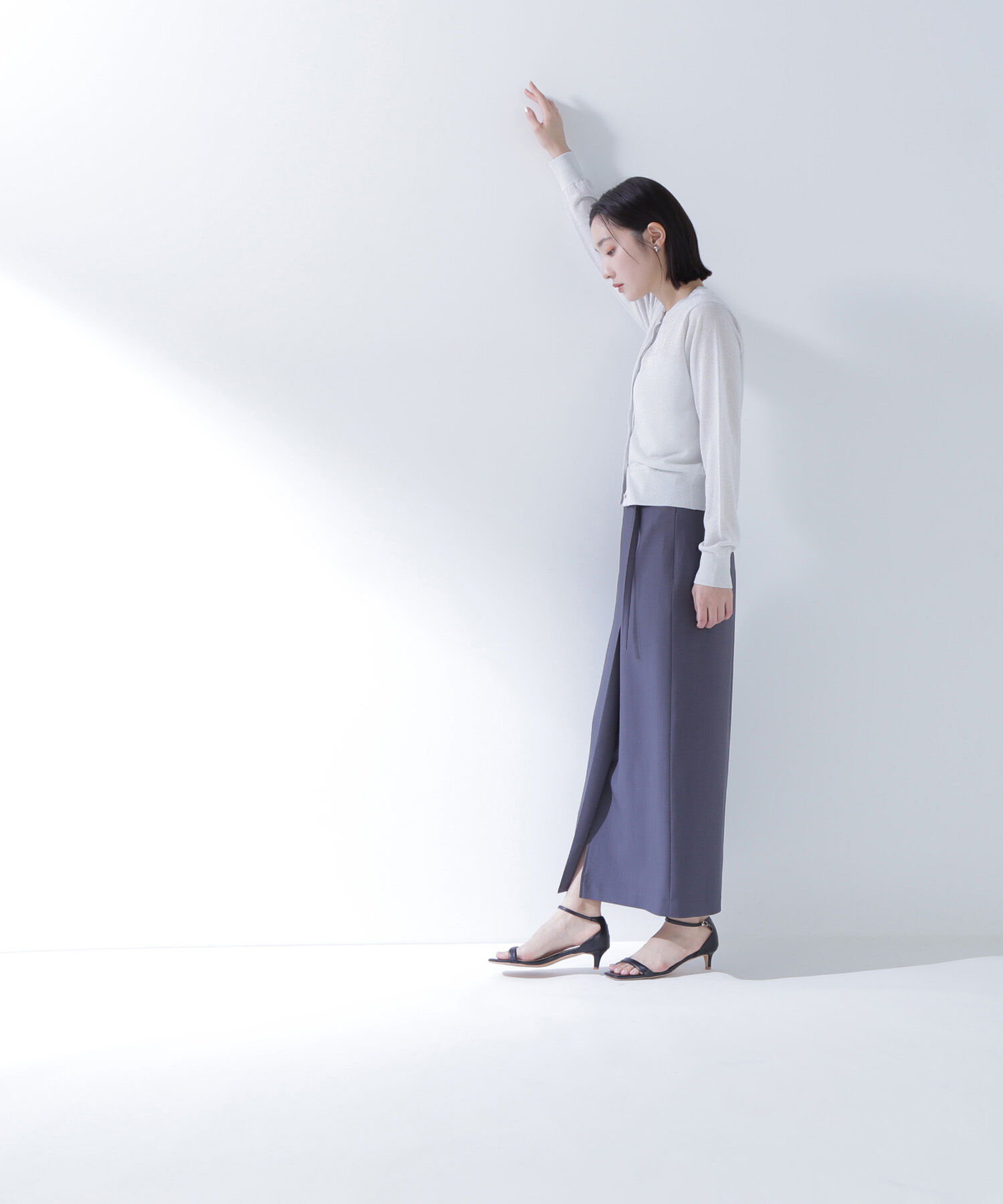  「ラメシアーベーシックカーディガン」|ニット・セーター|