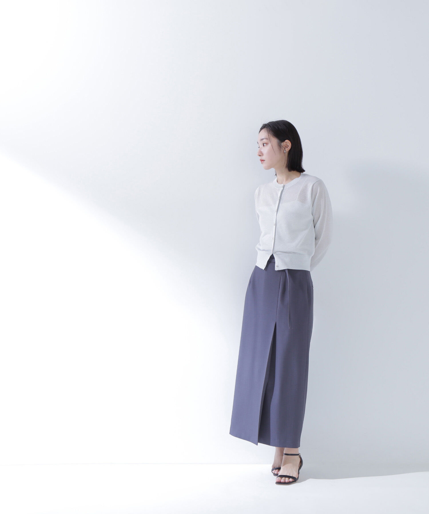  「ラメシアーベーシックカーディガン」|ニット・セーター|