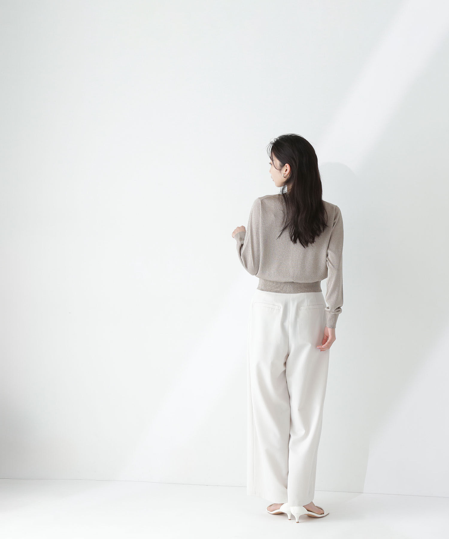  「ラメシアーベーシックカーディガン」|ニット・セーター|