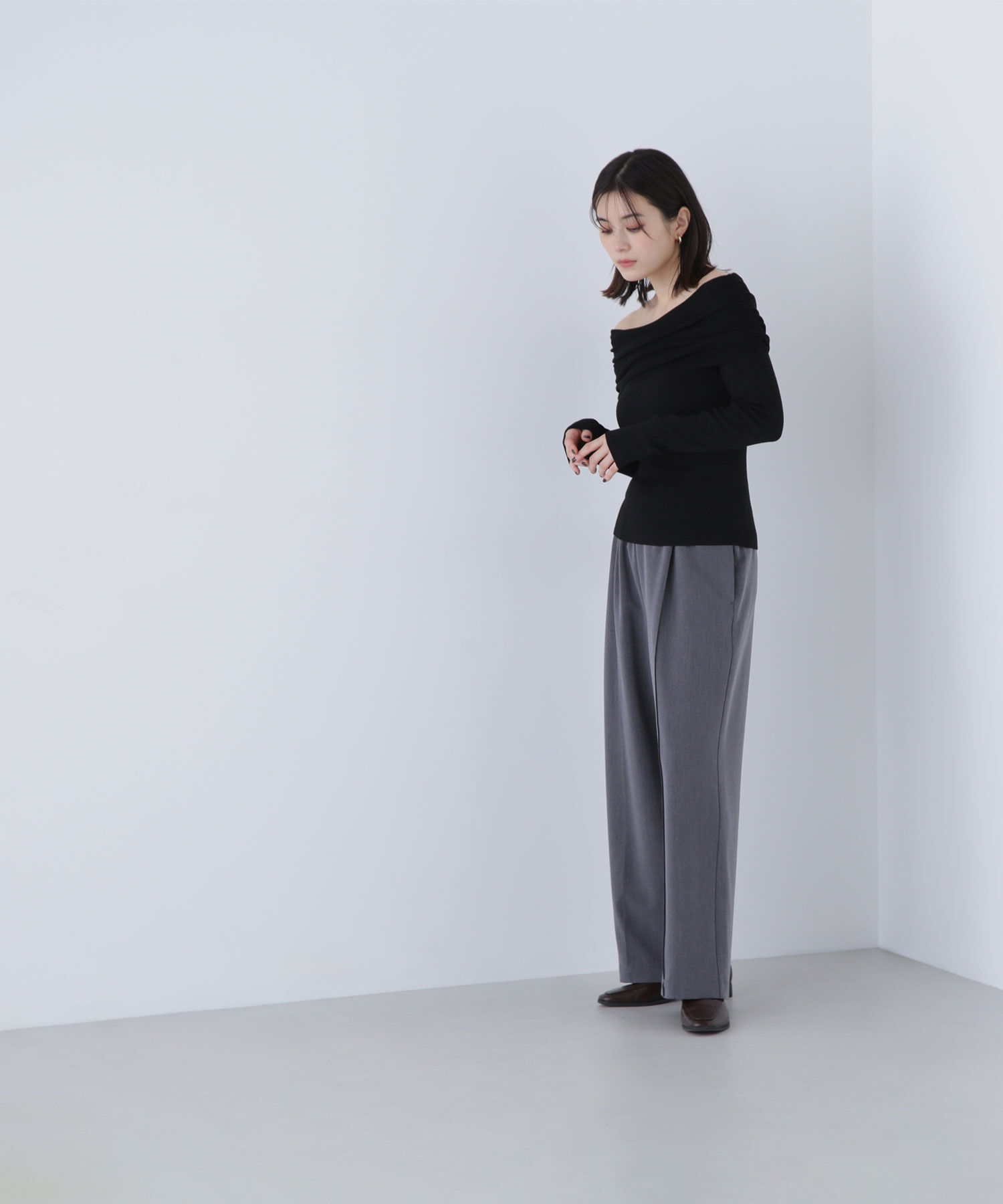  「オフショルコンパクトニット」|ニット・セーター|