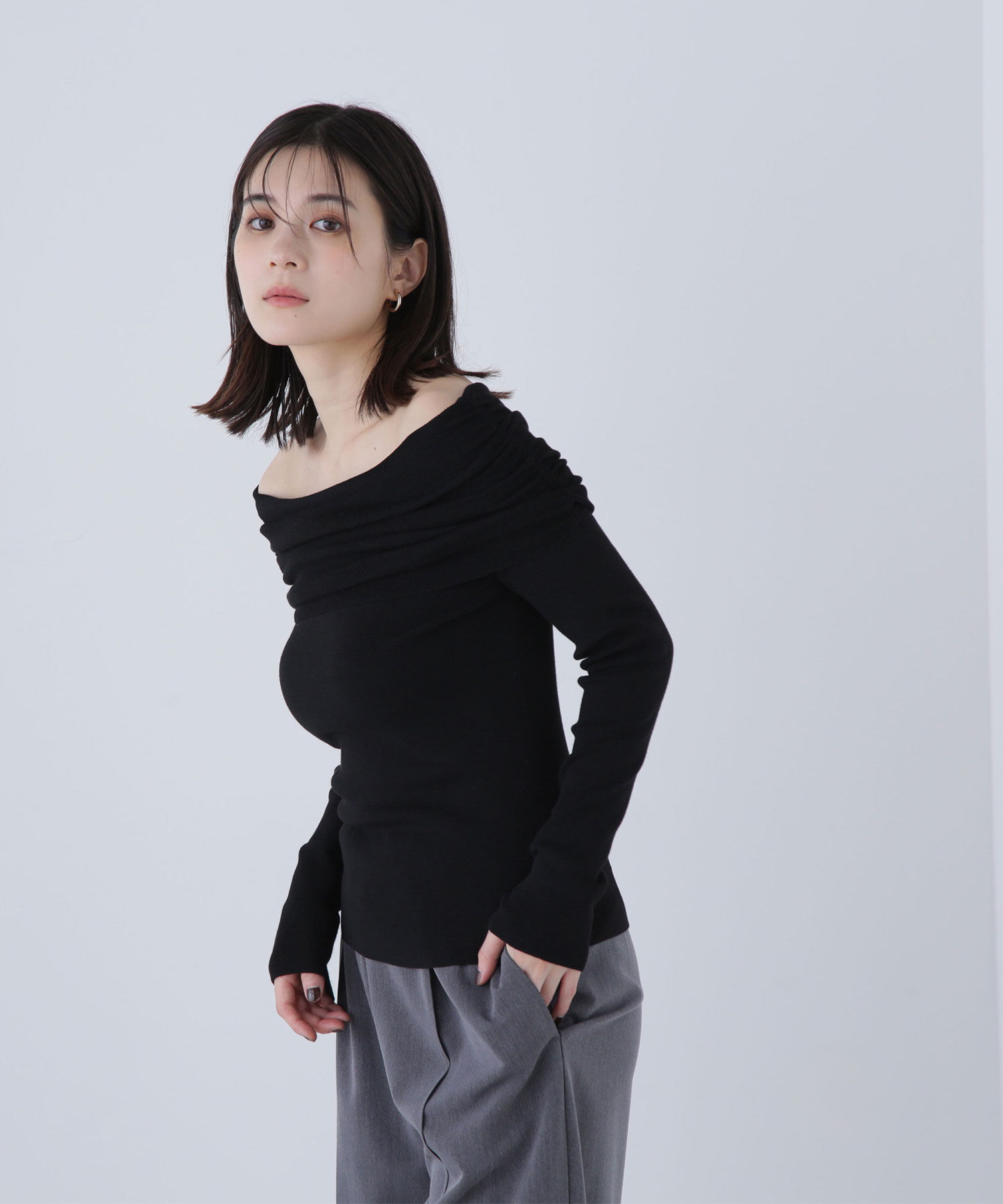  「オフショルコンパクトニット」|ニット・セーター|