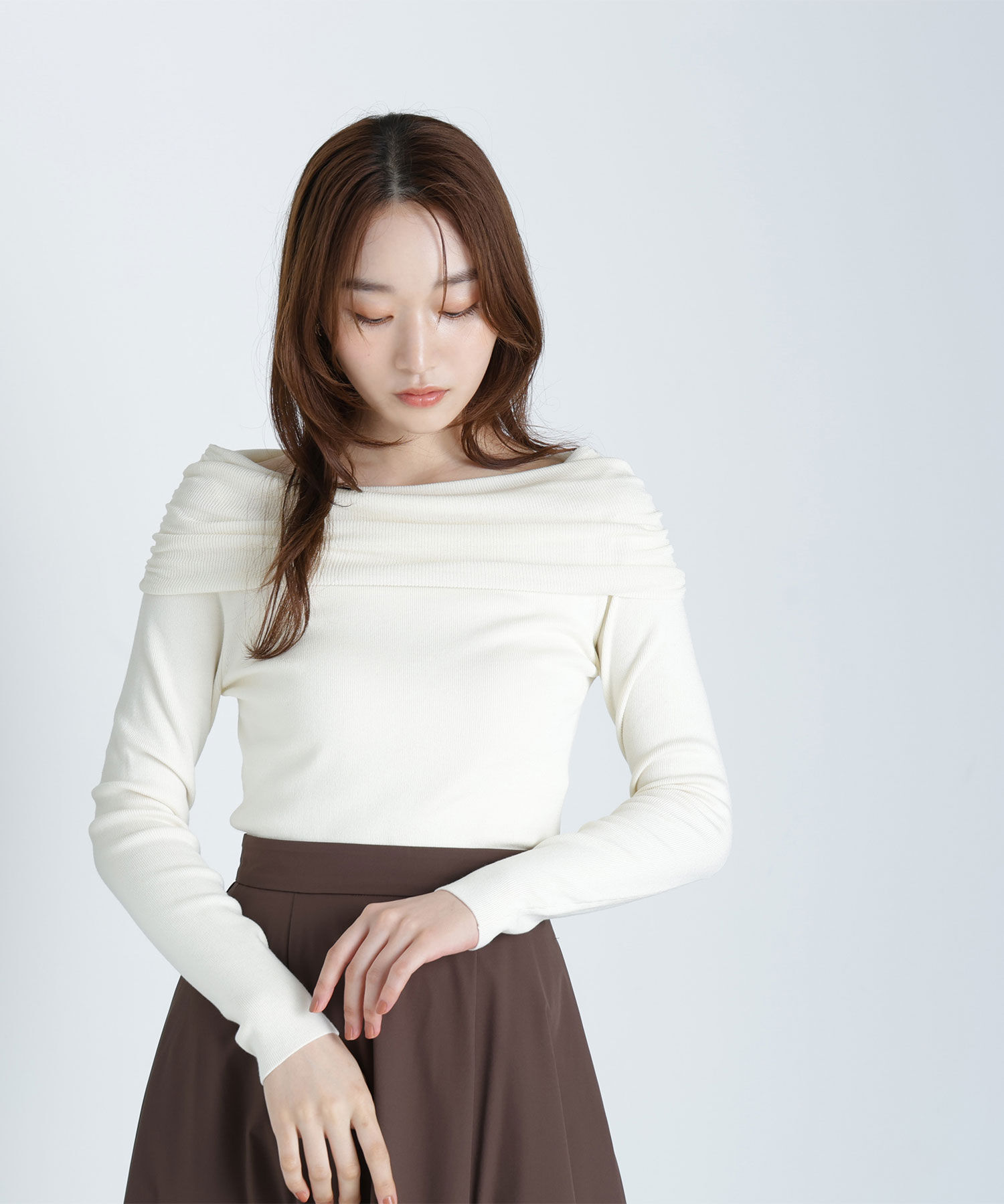  「オフショルコンパクトニット」|ニット・セーター|