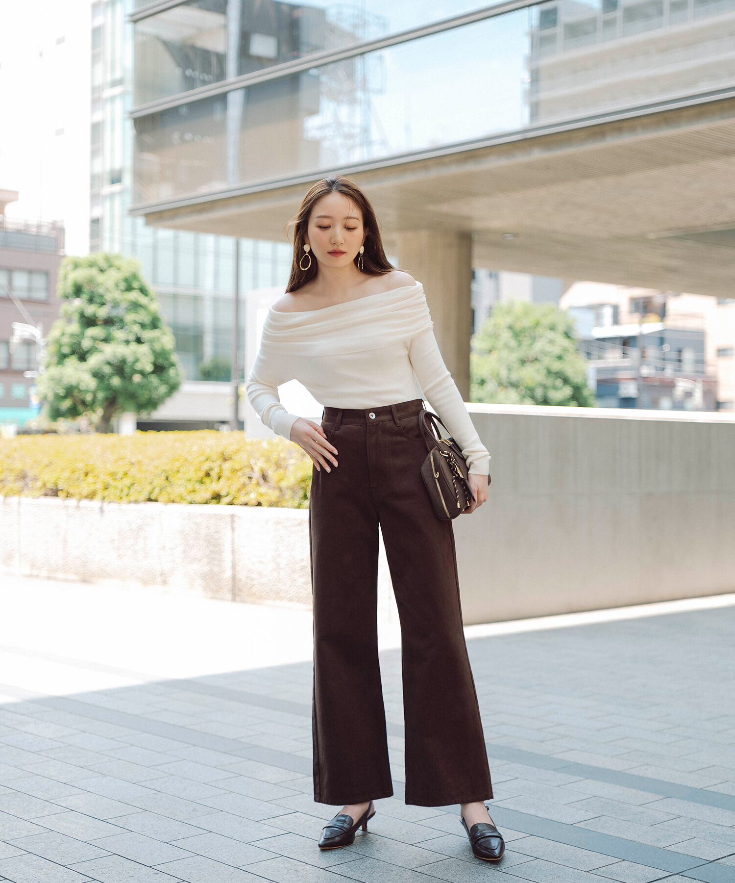  「オフショルコンパクトニット」|ニット・セーター|