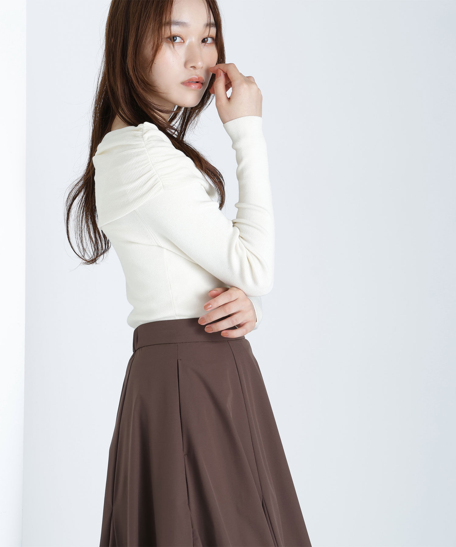  「オフショルコンパクトニット」|ニット・セーター|