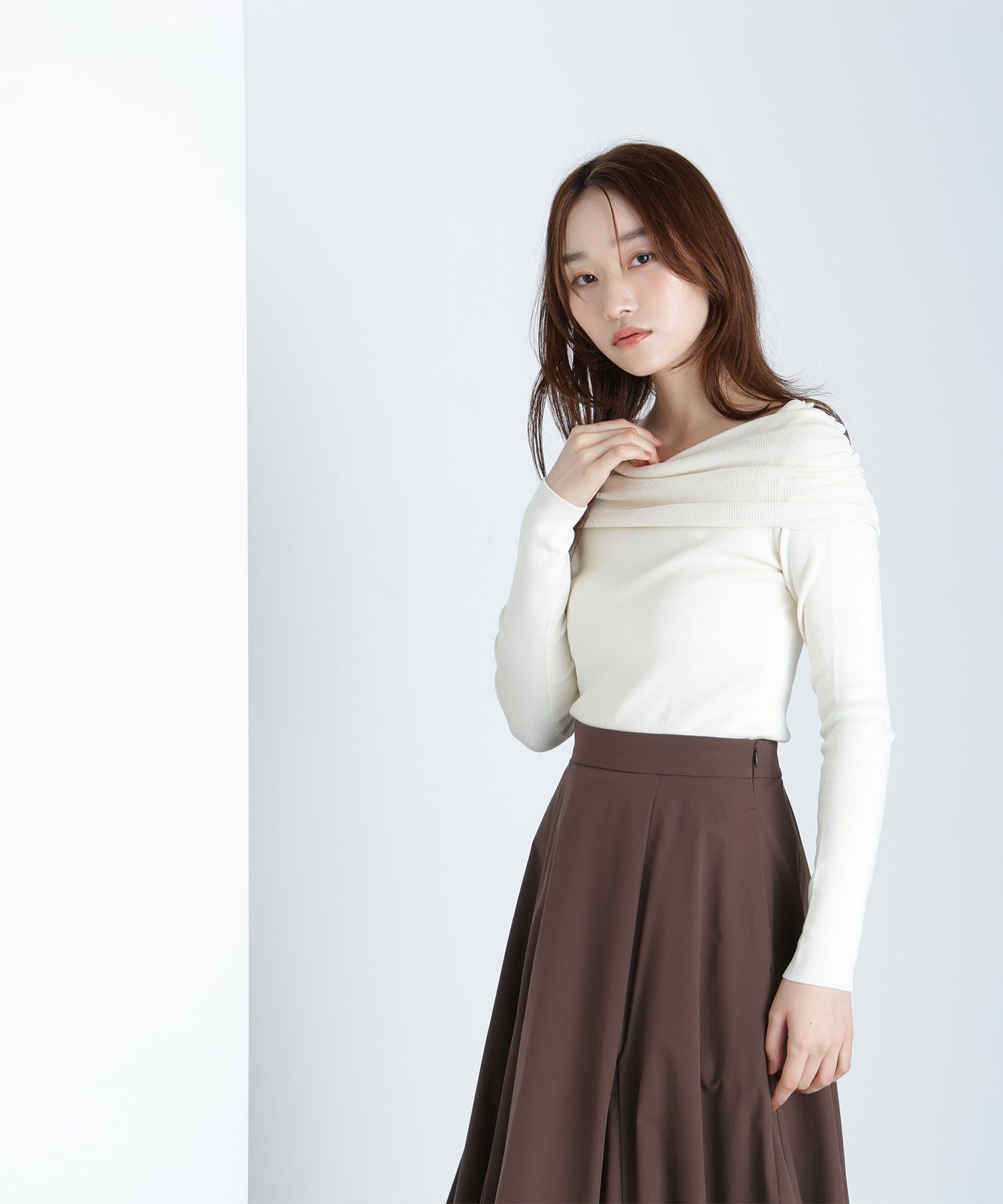  「オフショルコンパクトニット」|ニット・セーター|