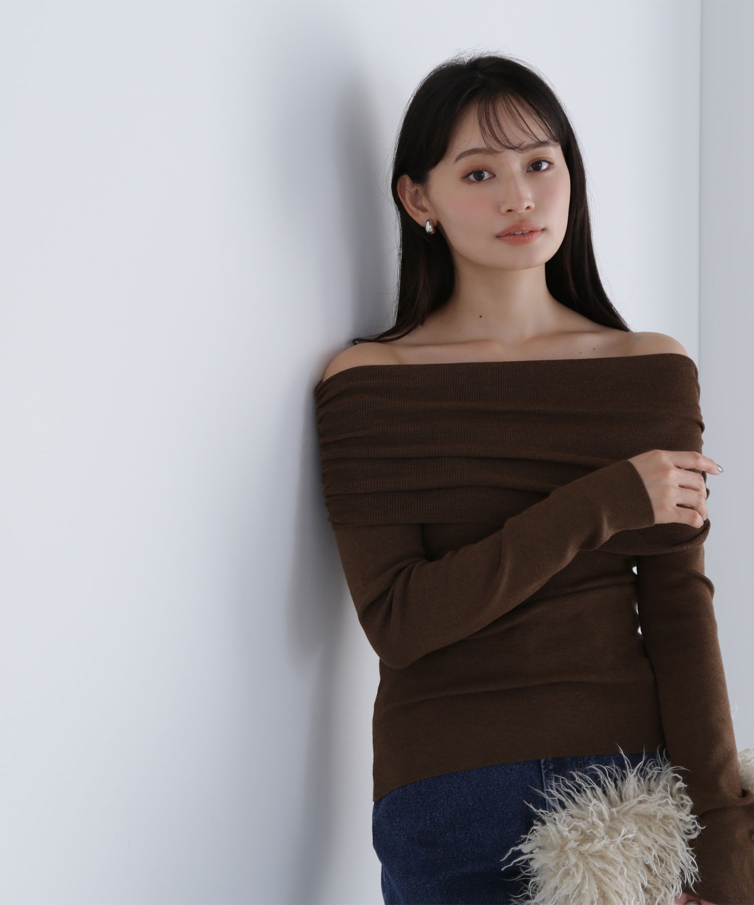  「オフショルコンパクトニット」|ニット・セーター|