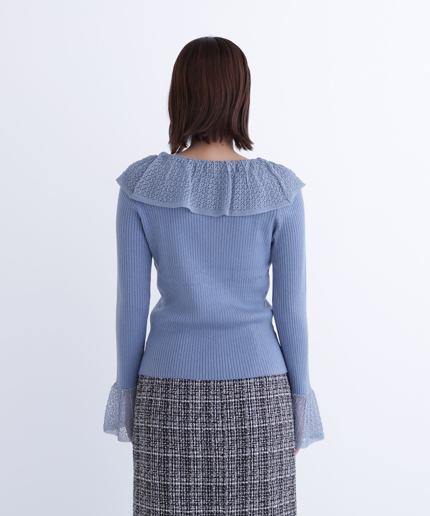  「レーストリムリブニット」|ニット・セーター|