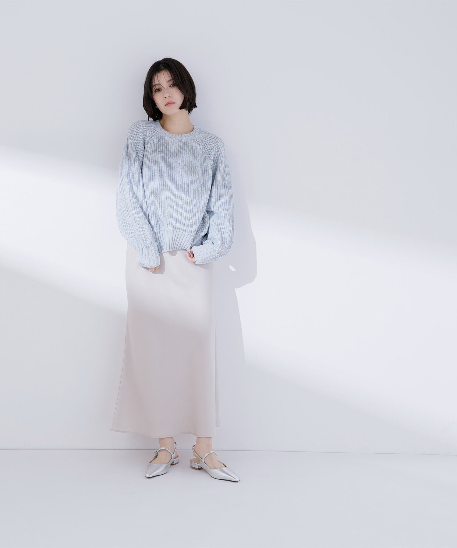  「カラーネップオーバーニット」|ニット・セーター|