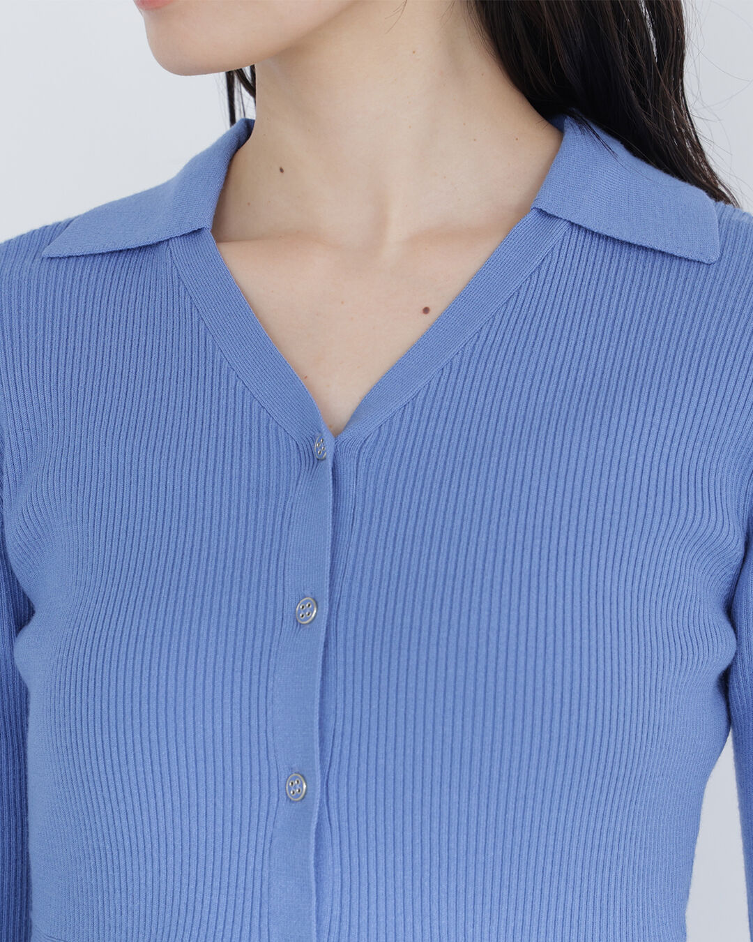  「スキッパーペプラムリブニット」|ニット・セーター|