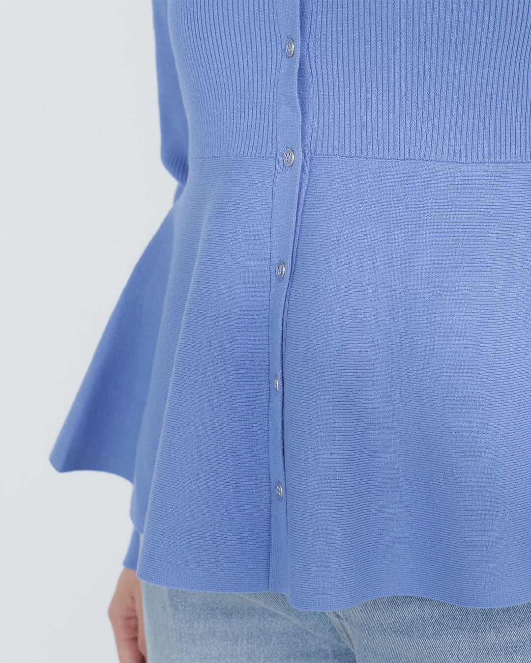  「スキッパーペプラムリブニット」|ニット・セーター|