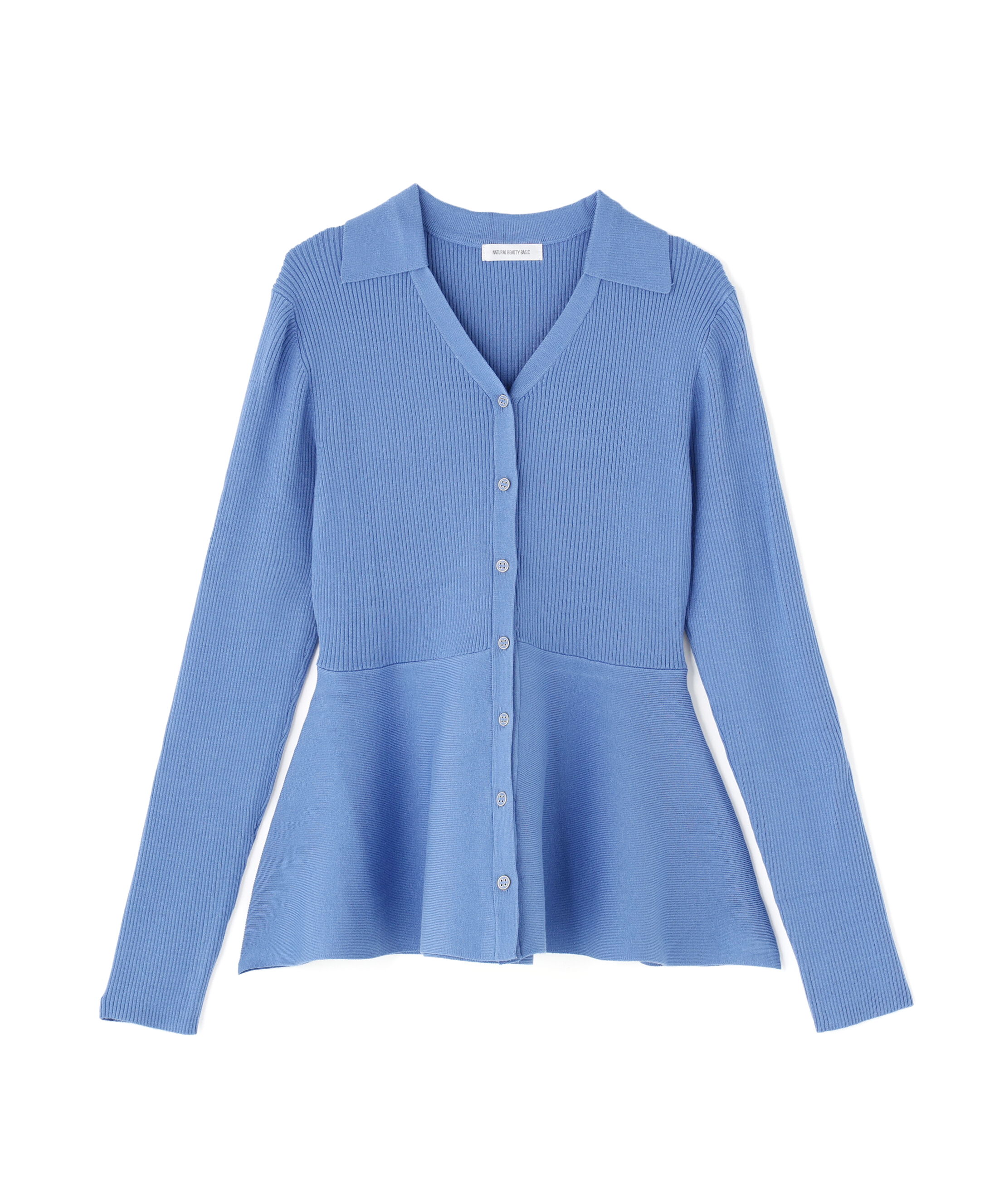  「スキッパーペプラムリブニット」|ニット・セーター|