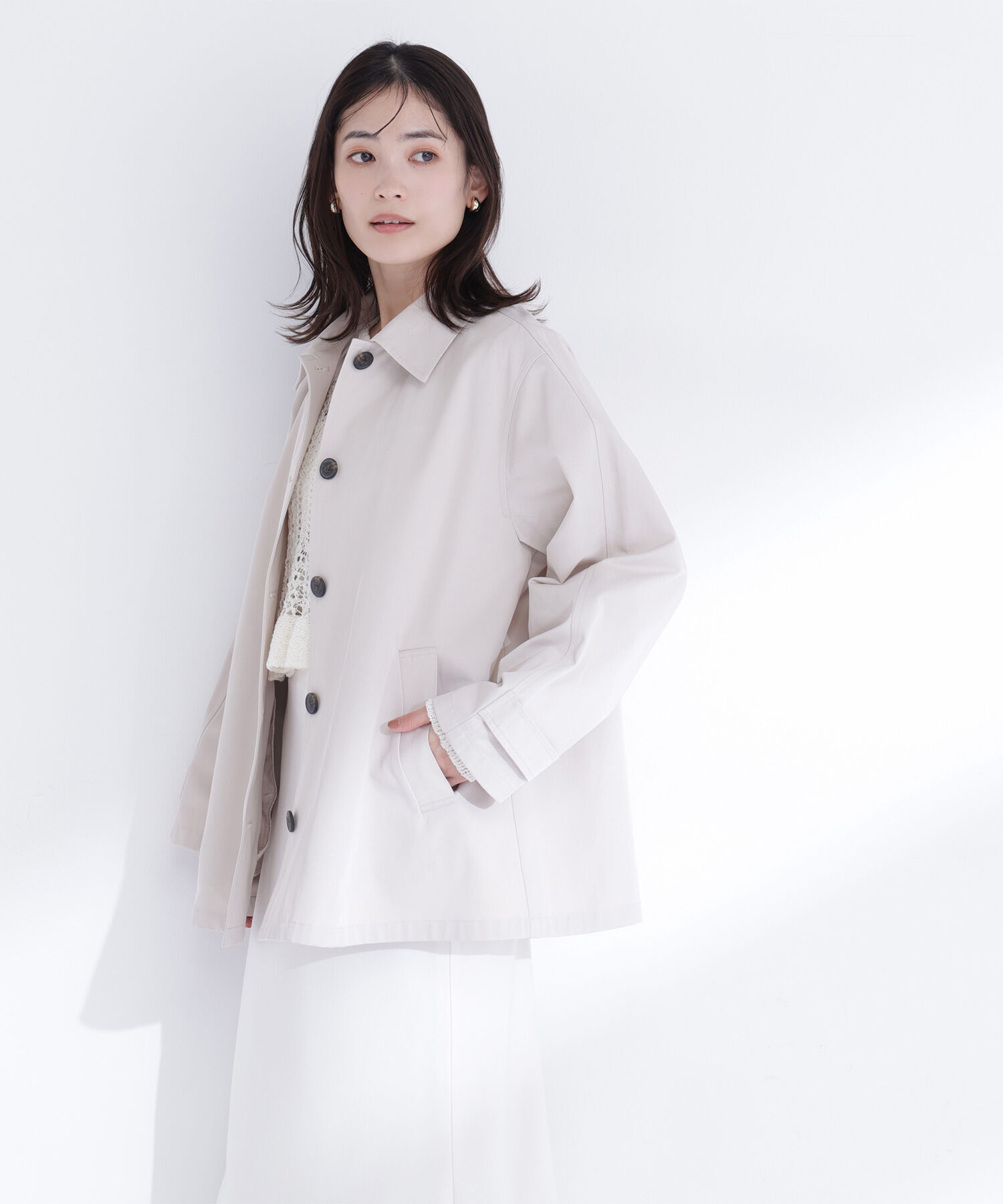  「ステンカラーハーフコート」|ブルゾン・スタジャン|