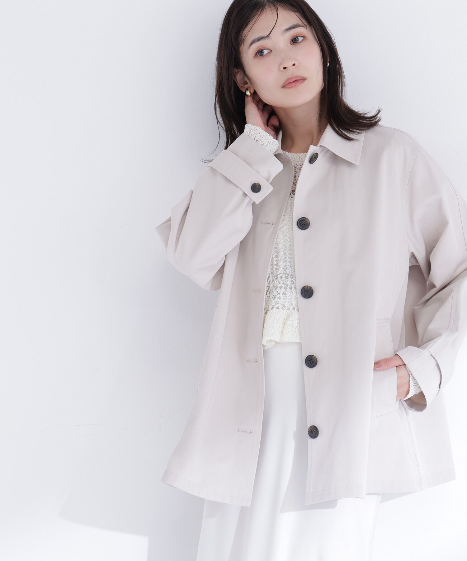  「ステンカラーハーフコート」|ブルゾン・スタジャン|