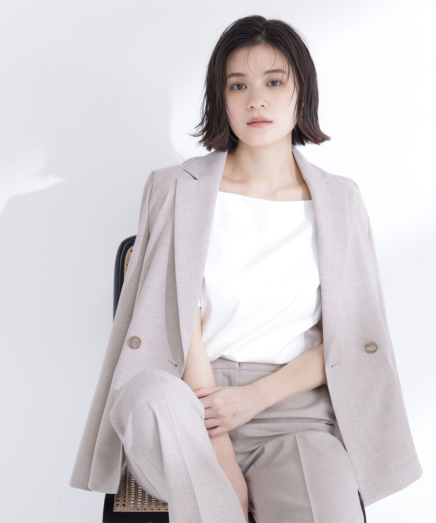  「ベーシックTシャツ スクエアネック」|Tシャツ・カットソー|