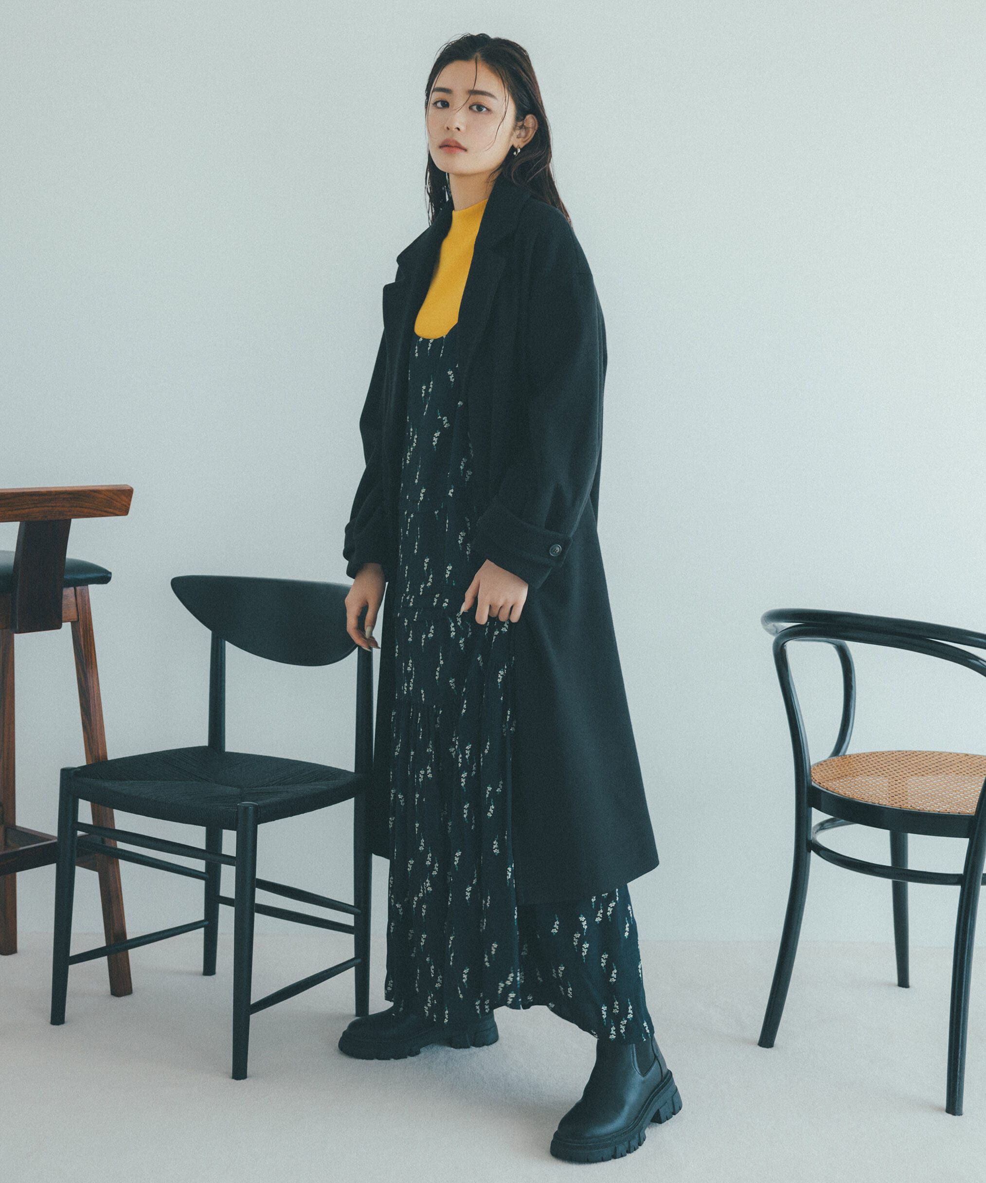  「[低身長サイズ/Sシリーズ]メルトンルーズチェスターロングコート」|その他|