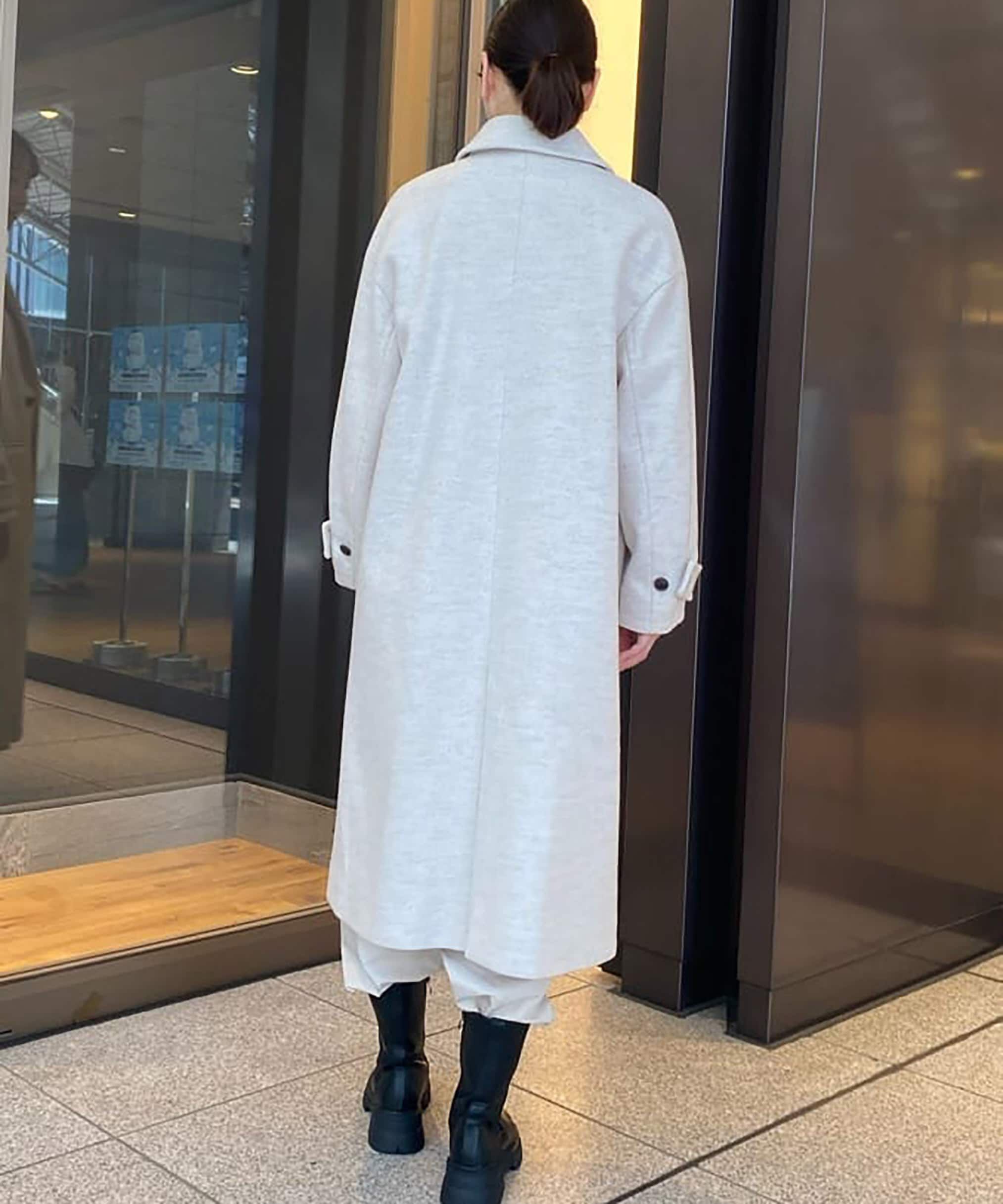  「[低身長サイズ/Sシリーズ]メルトンルーズチェスターロングコート」|その他|