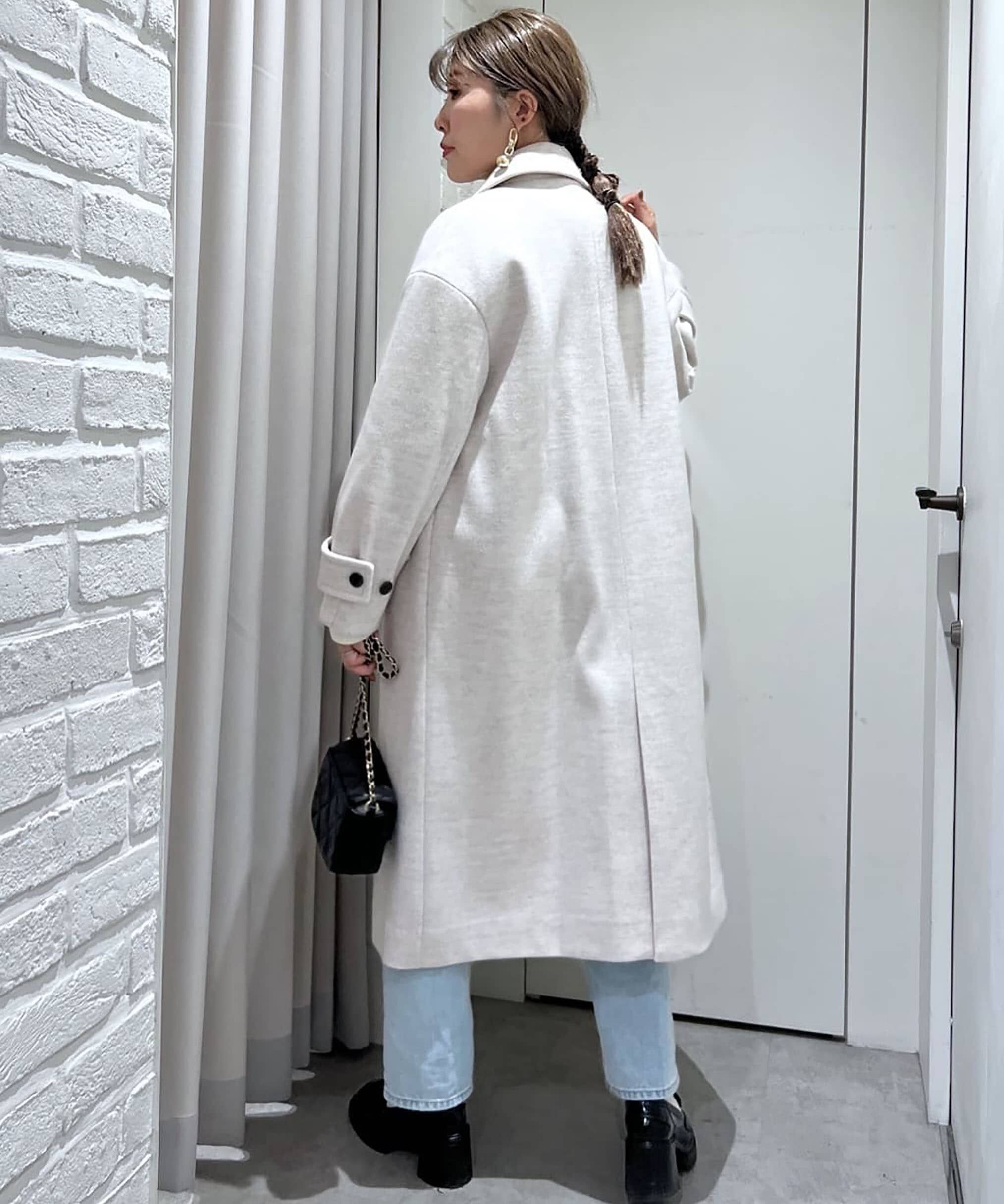  「[低身長サイズ/Sシリーズ]メルトンルーズチェスターロングコート」|その他|