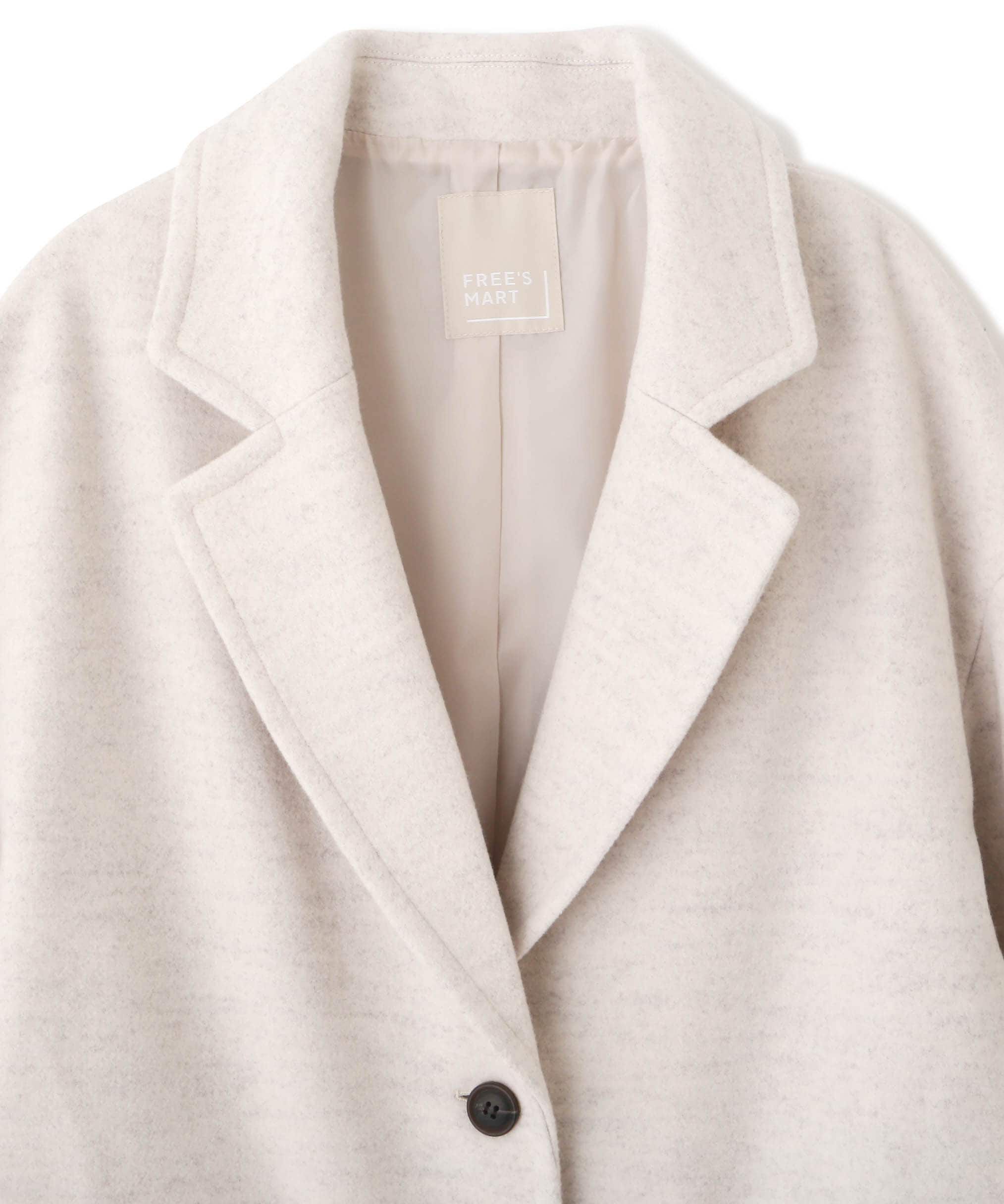  「[低身長サイズ/Sシリーズ]メルトンルーズチェスターロングコート」|その他|