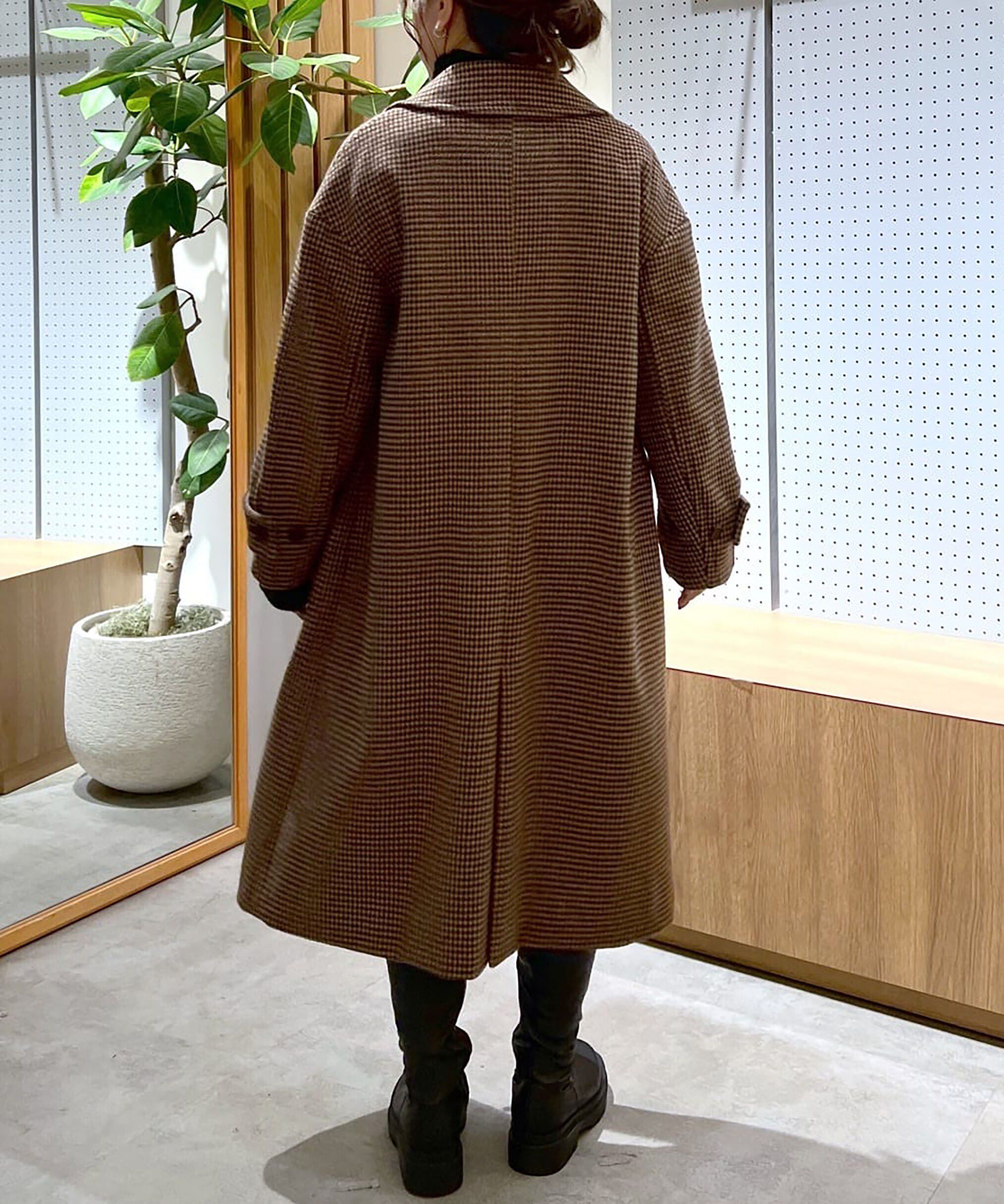  「[低身長サイズ/Sシリーズ]メルトンルーズチェスターロングコート」|その他|