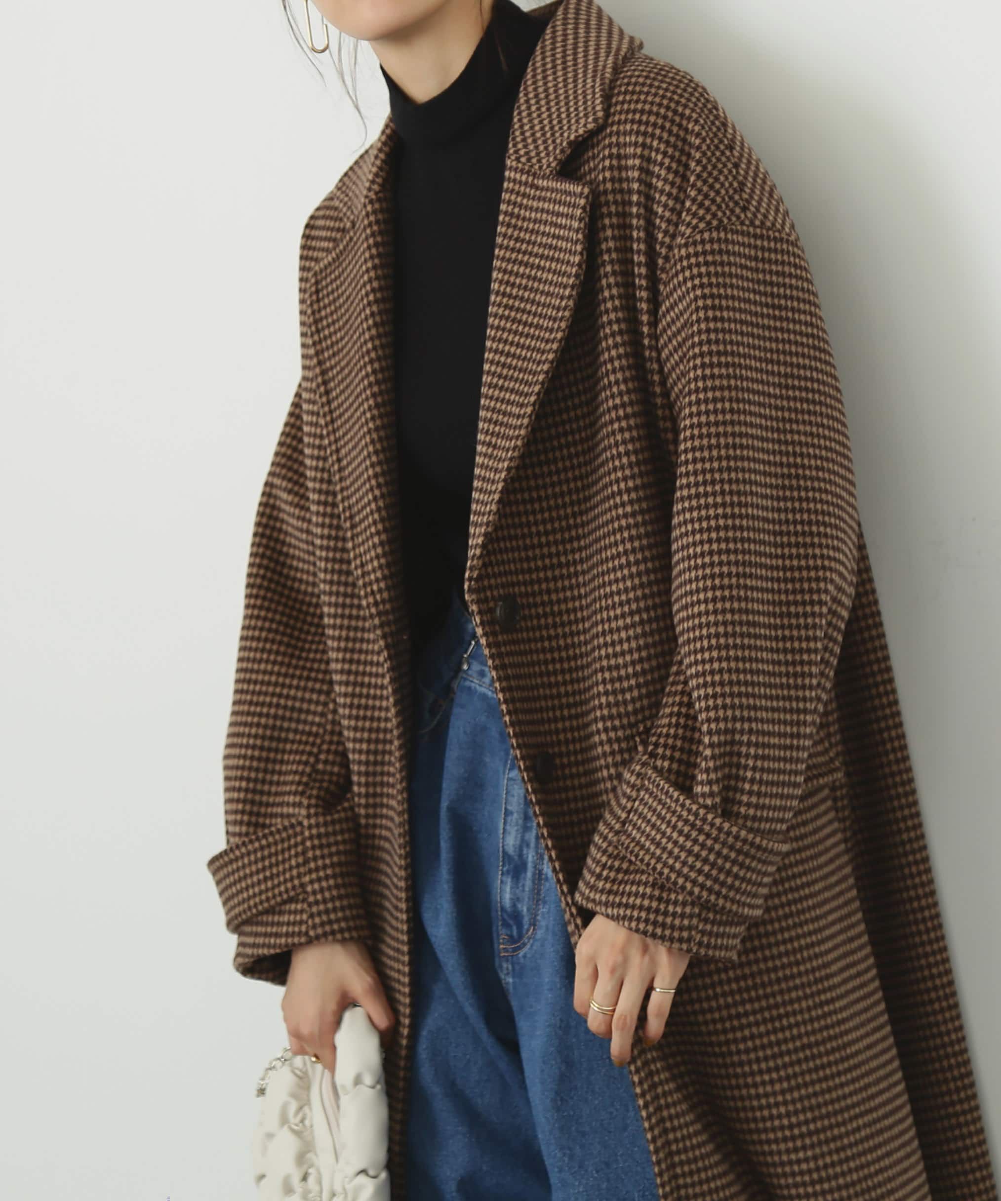  「[低身長サイズ/Sシリーズ]メルトンルーズチェスターロングコート」|その他|