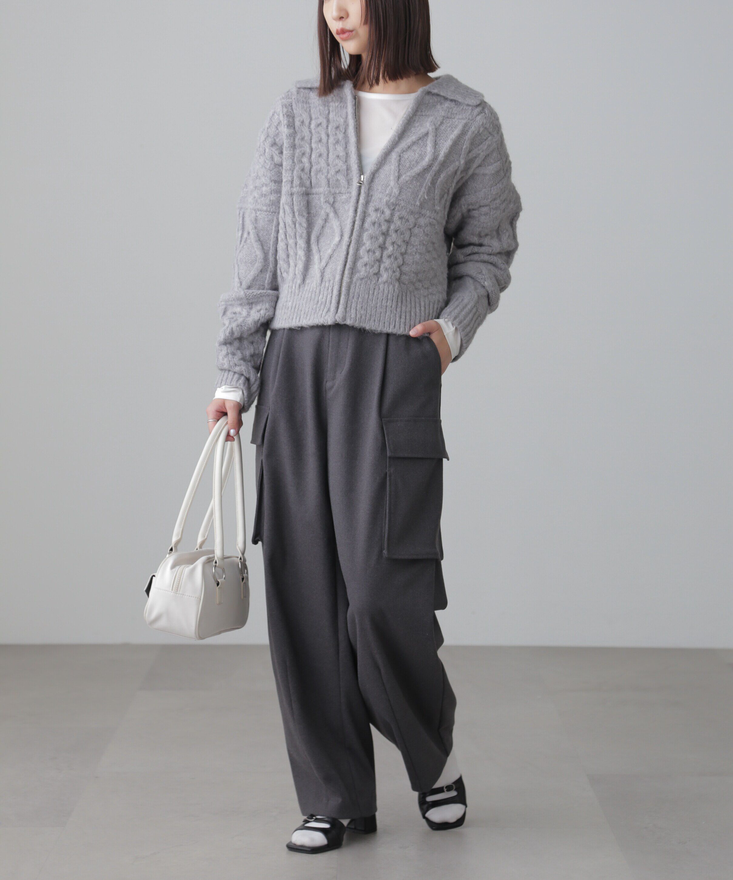  「ジャガードニットブルゾン」|ブルゾン・スタジャン|