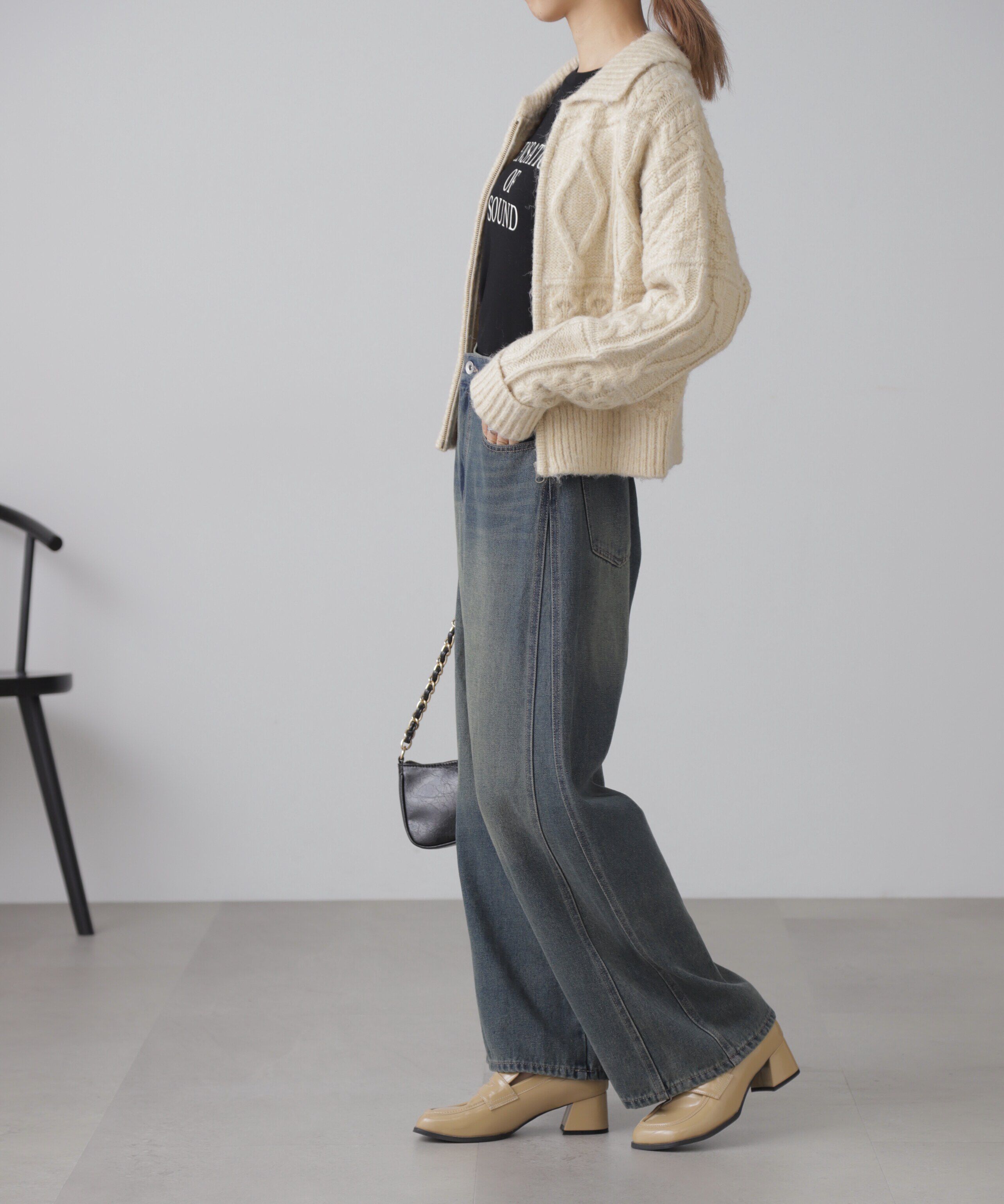  「ジャガードニットブルゾン」|ブルゾン・スタジャン|